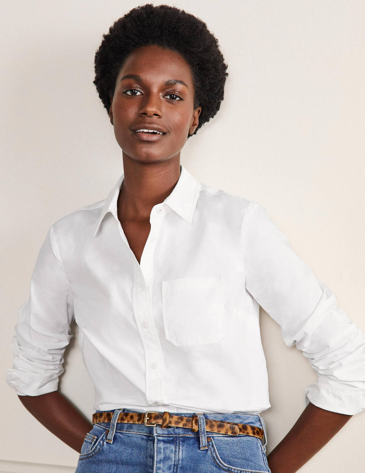 Classic Cotton Shirt-White - Image 1