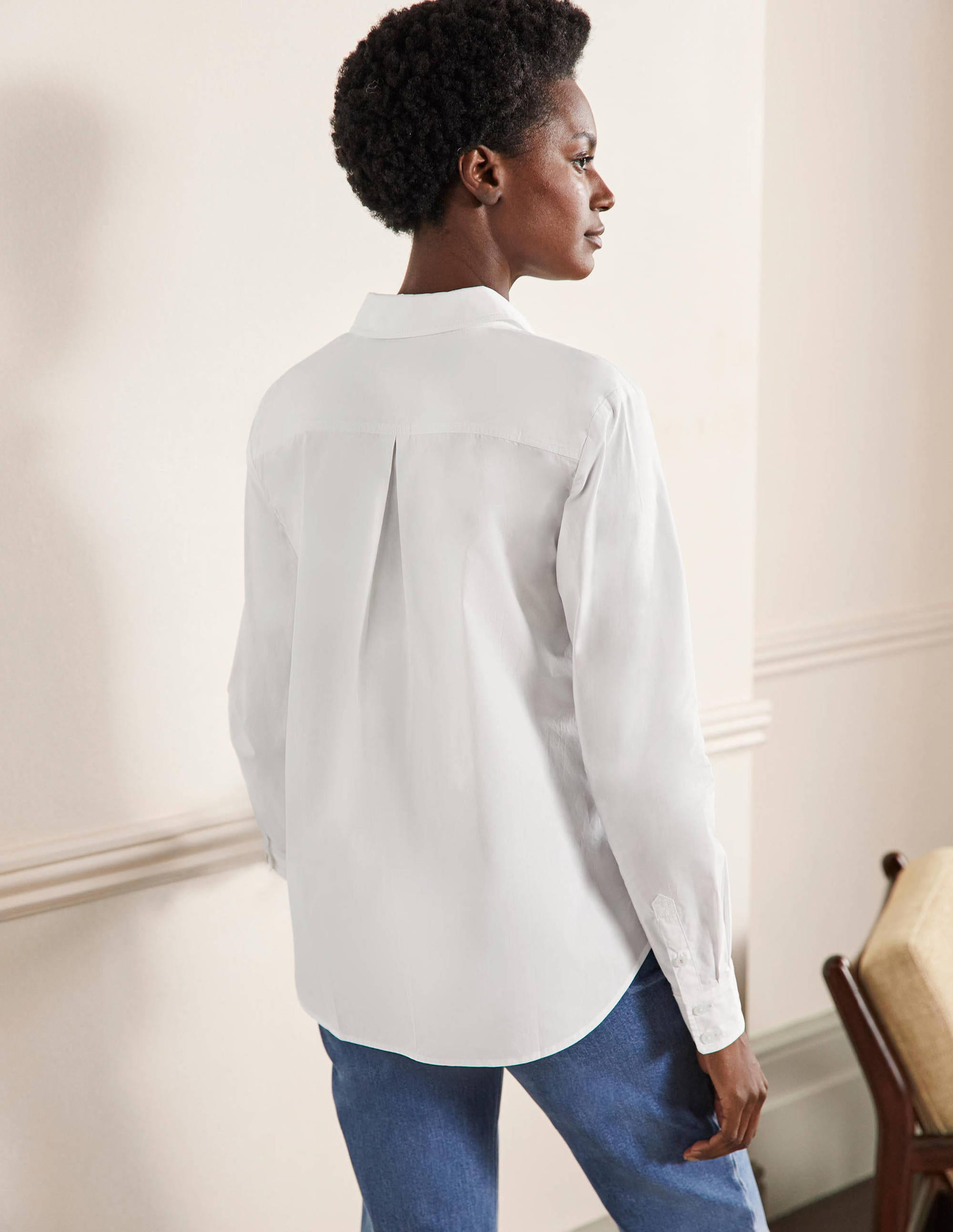 Classic Cotton Shirt-White - Image 3