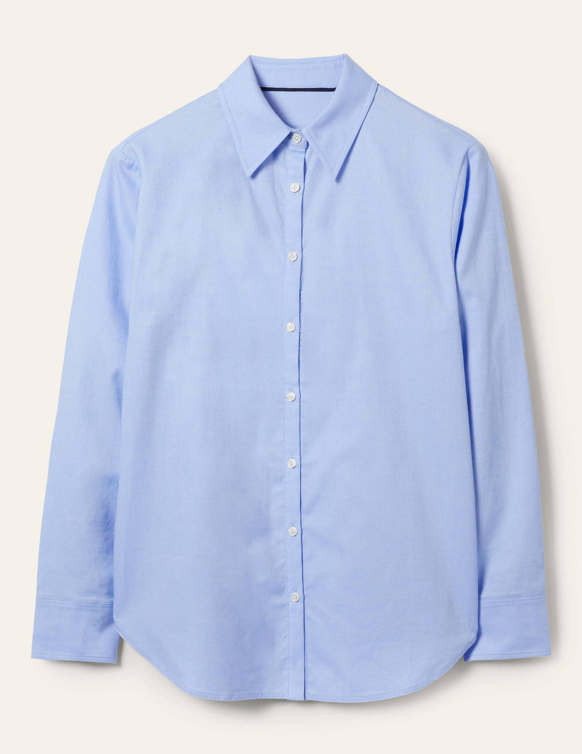 Relaxed Cotton Shirt-Blue Oxford - Image 5