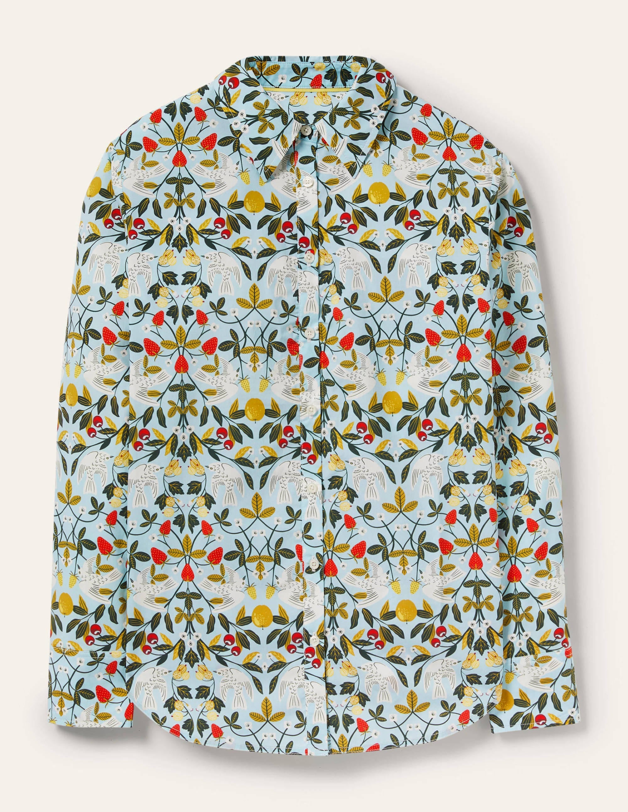 Relaxed Cotton Shirt-Surf, Bird Paradise - Image 6