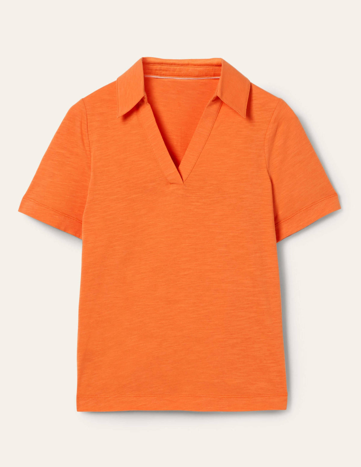 Cotton Polo Top-Dusty Orange-5