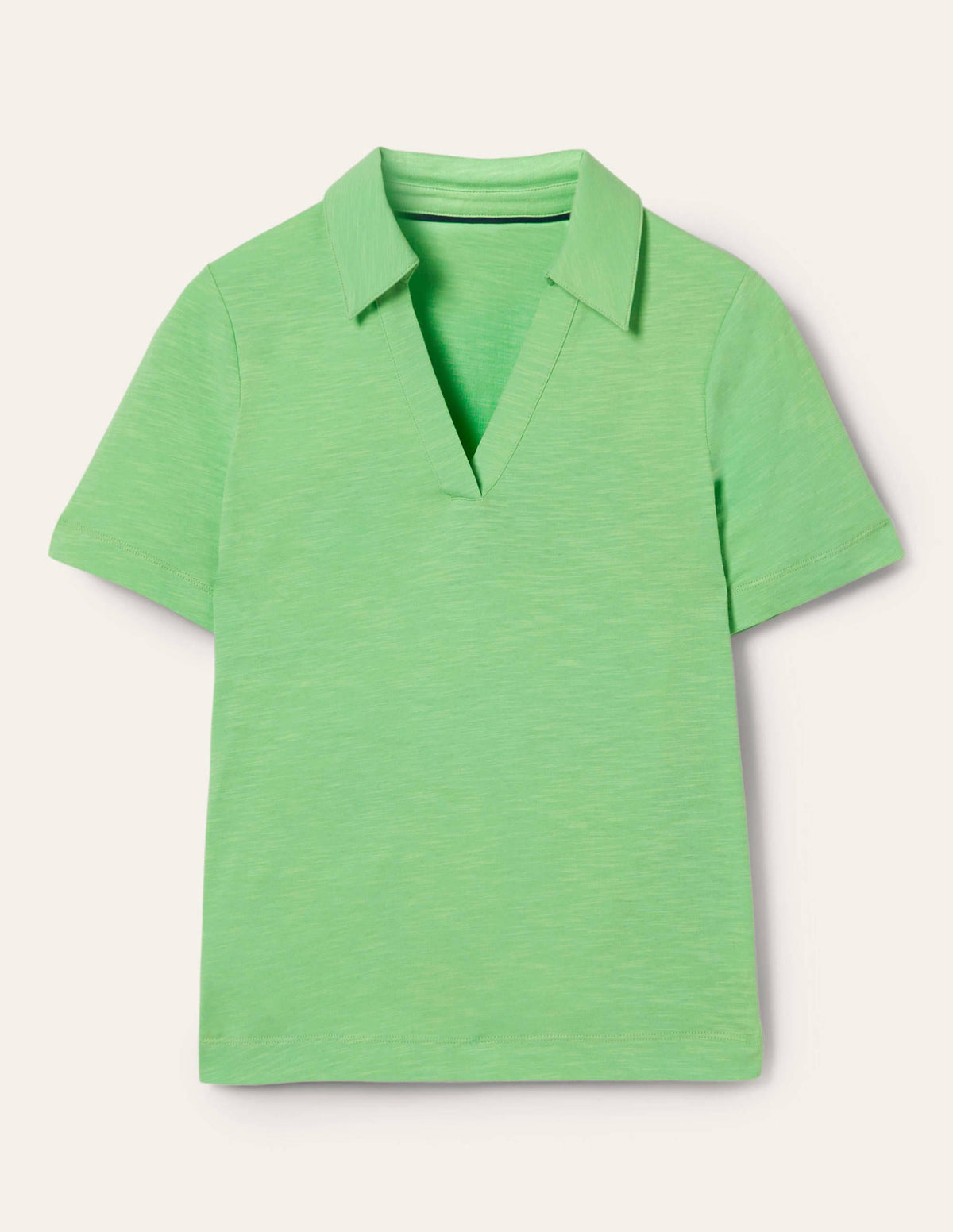 Cotton Polo Top-Zephyr Green-5