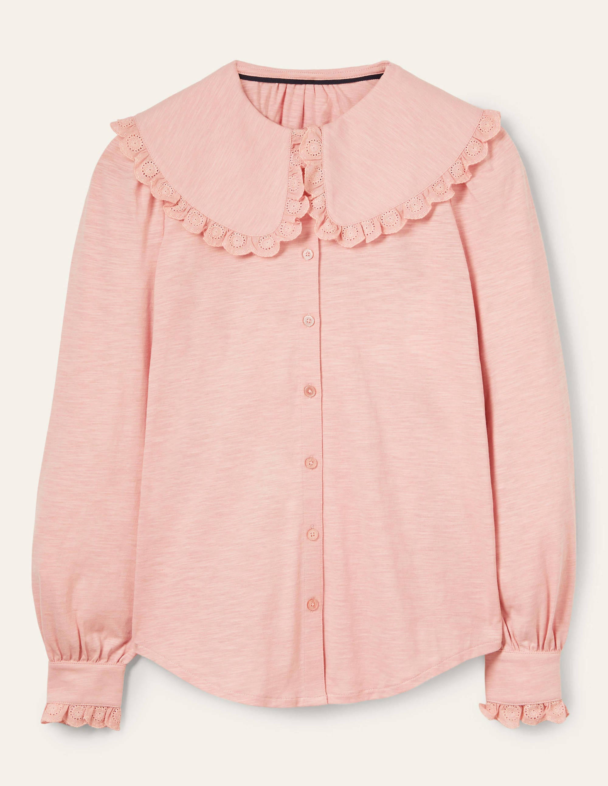 Collared Jersey Shirt-Milkshake - Image 7
