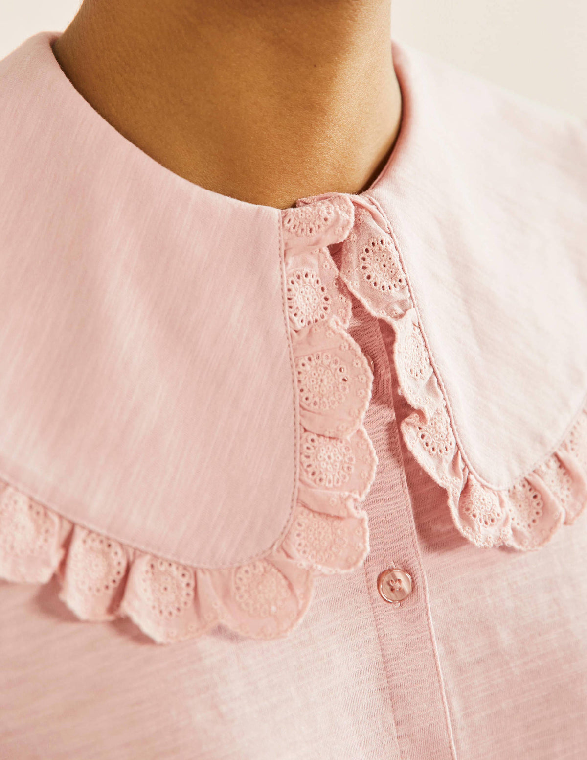 Collared Jersey Shirt-Milkshake - Image 2