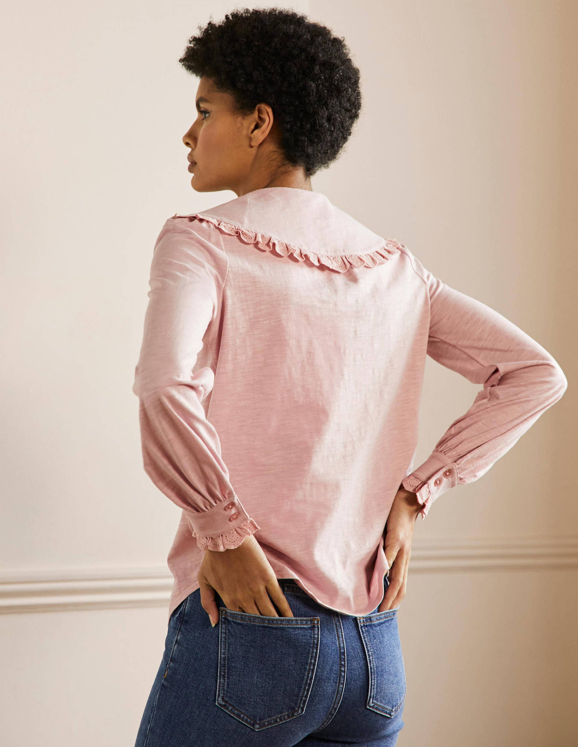Collared Jersey Shirt-Milkshake - Image 3