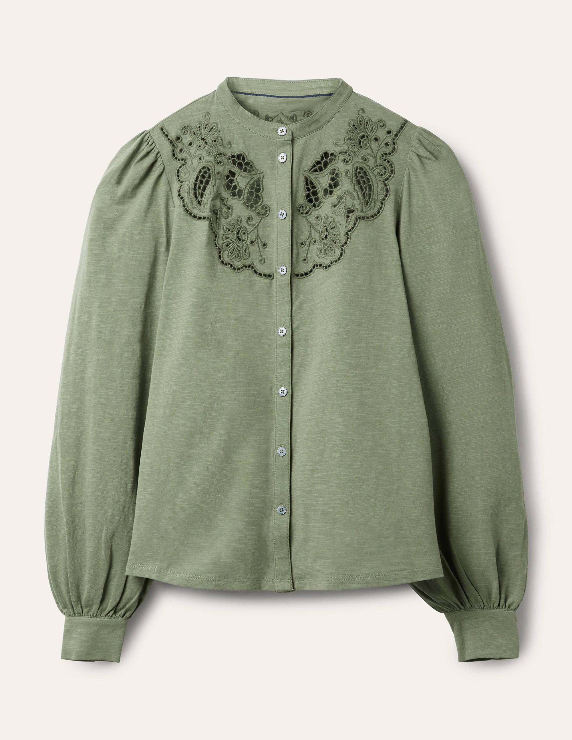 Cut Work Jersey Shirt-Alder - Image 5