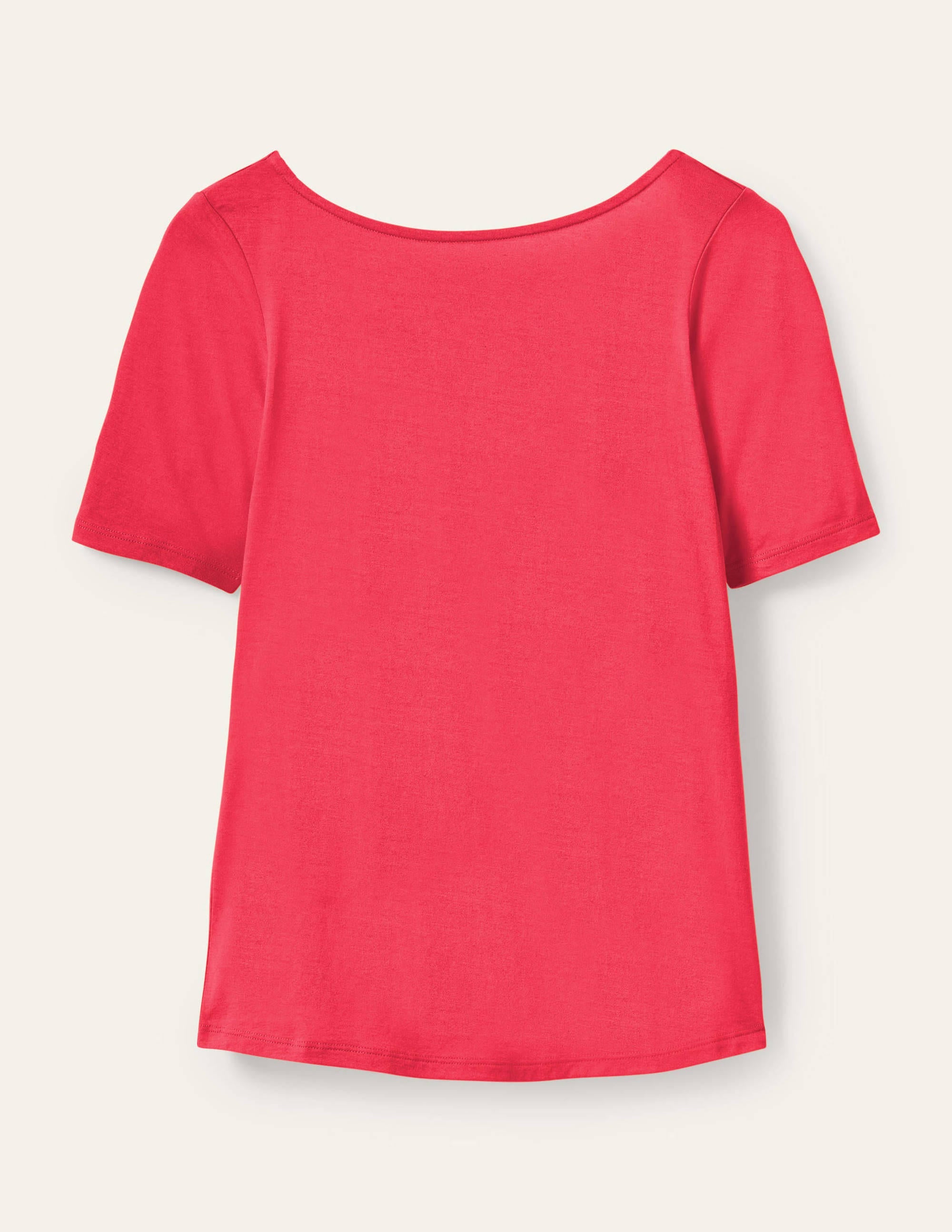 Supersoft Scoop Back T-Shirt-Radish - Image 5