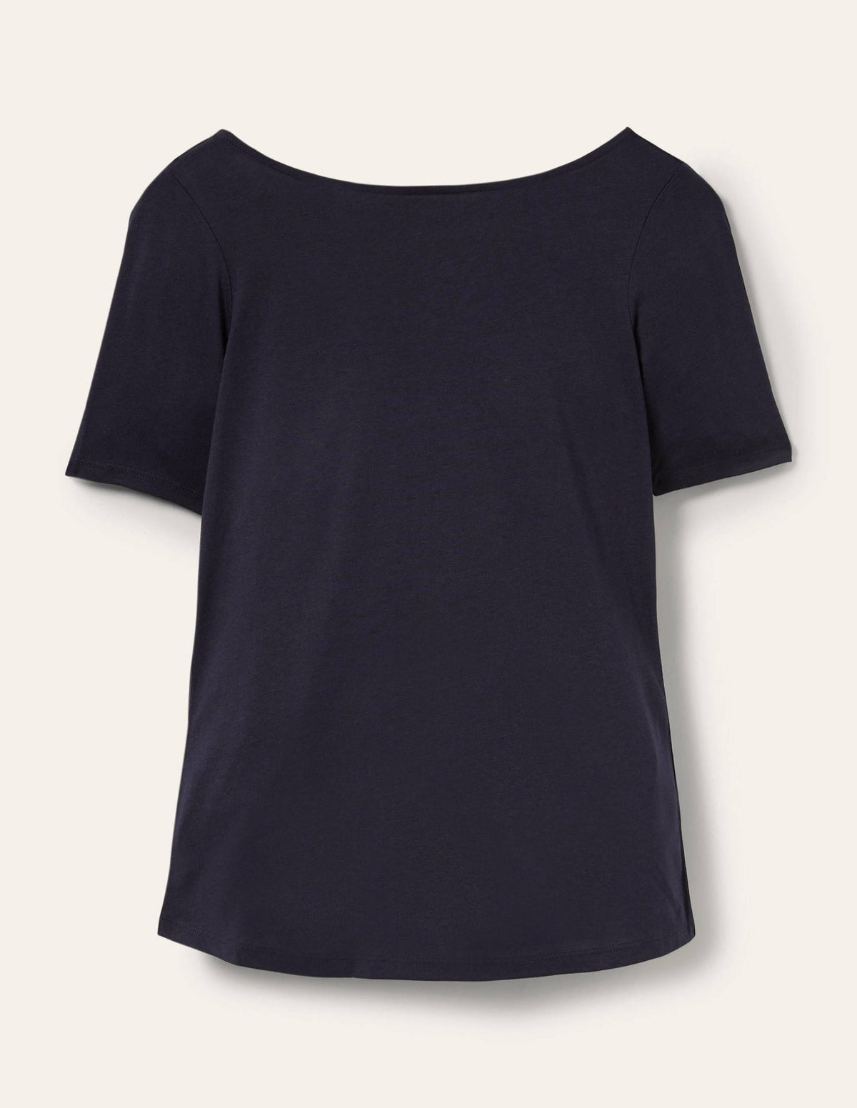 Supersoft Scoop Back T-Shirt-Navy-5