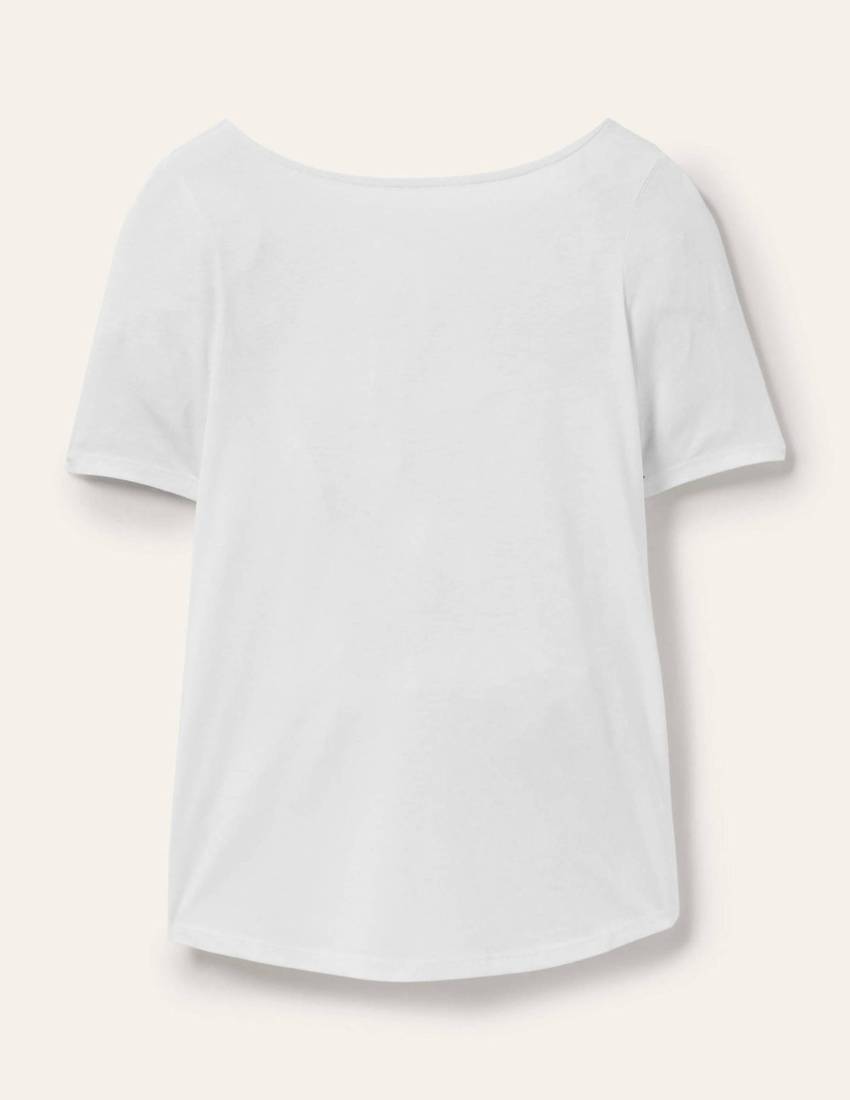 Supersoft Scoop Back T-Shirt-White - Image 5