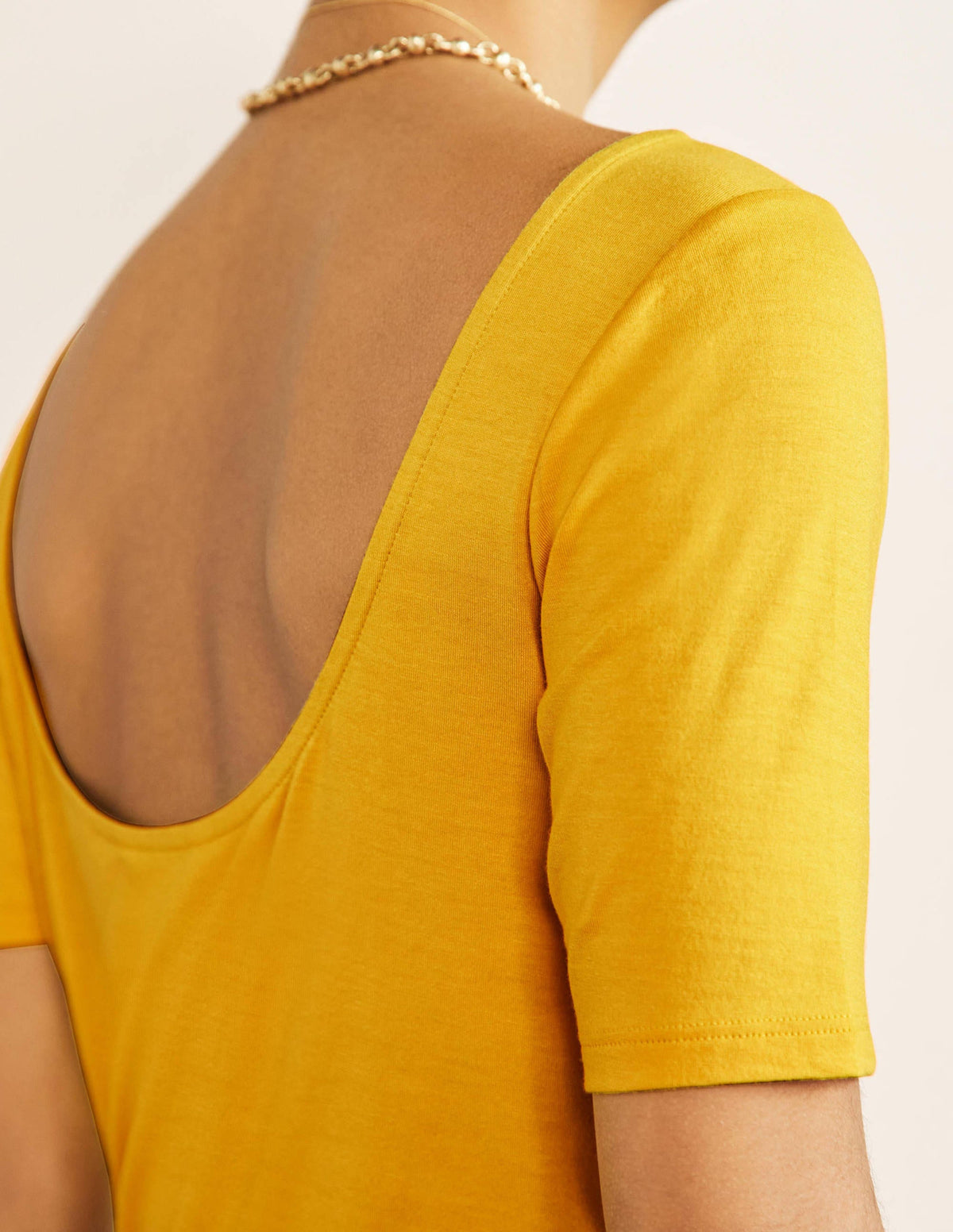 Supersoft Scoop Back T-Shirt-Honeycomb-2