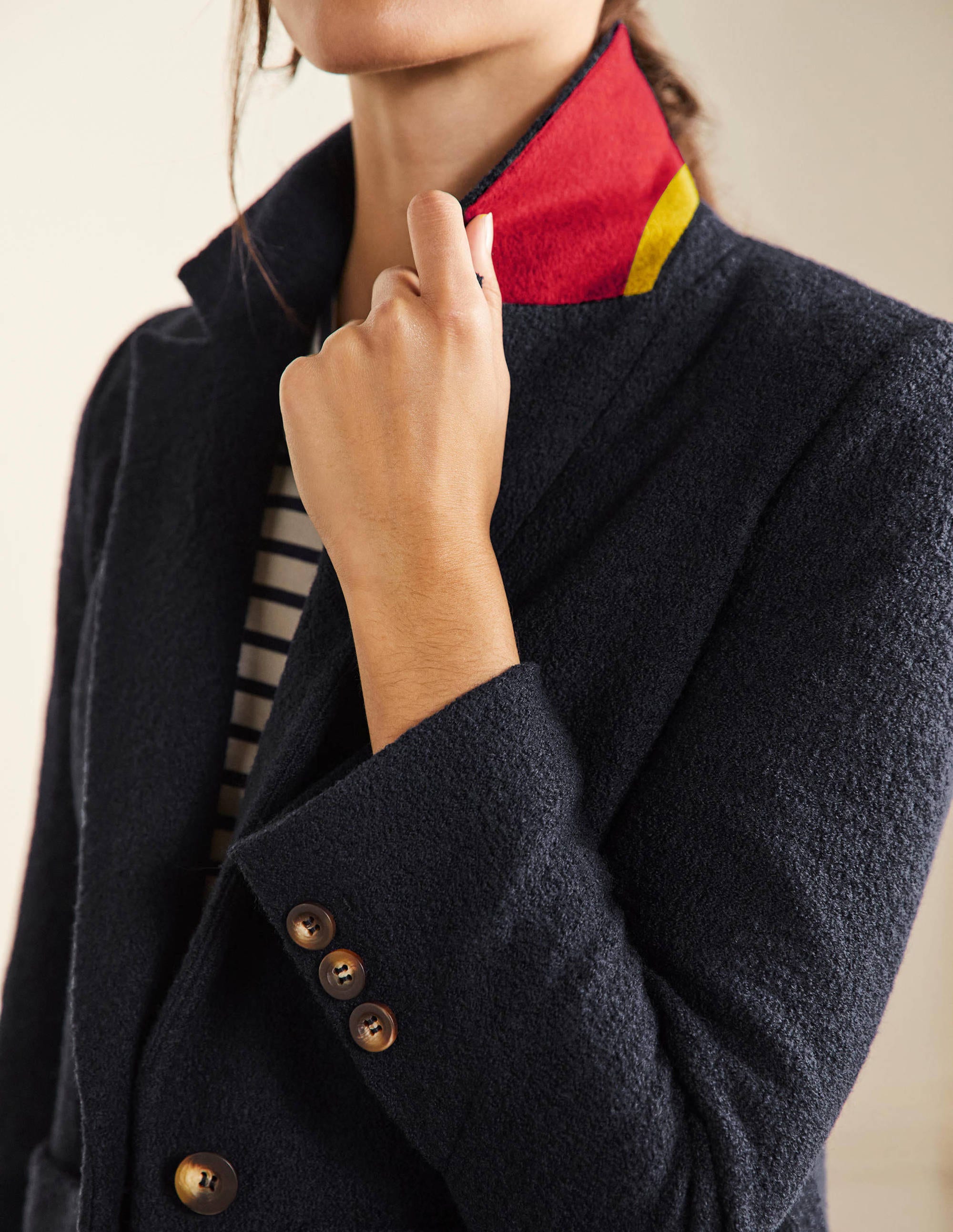 Bella Textured Wool Blazer-Navy - Image 5