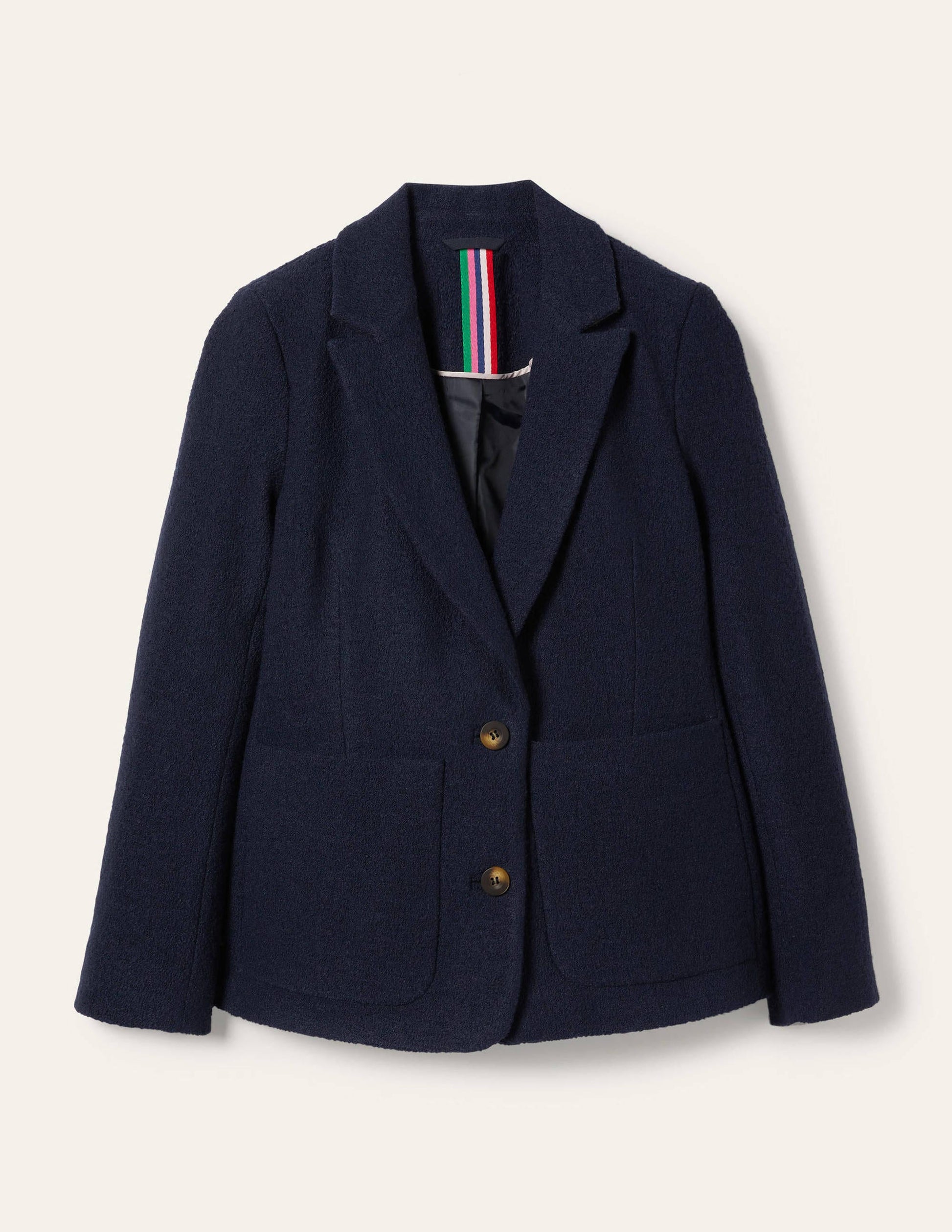 Bella Textured Wool Blazer-Navy-7