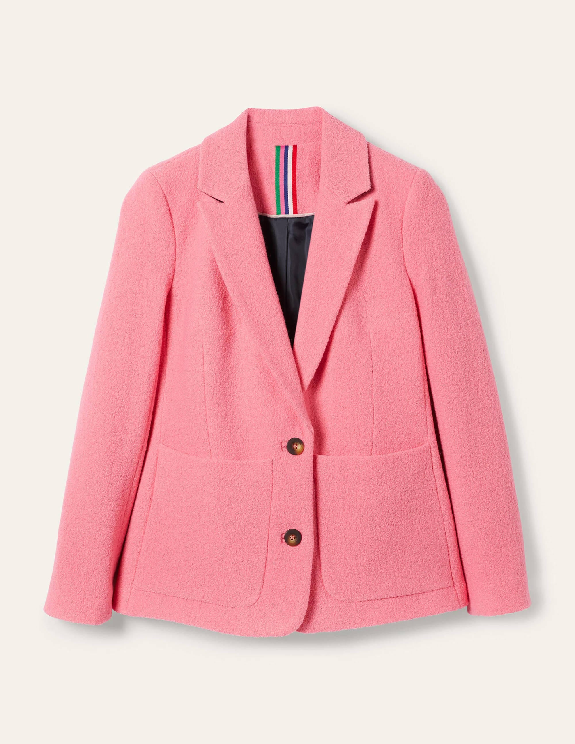 Bella Textured Wool Blazer-Azalea Pink - Image 5