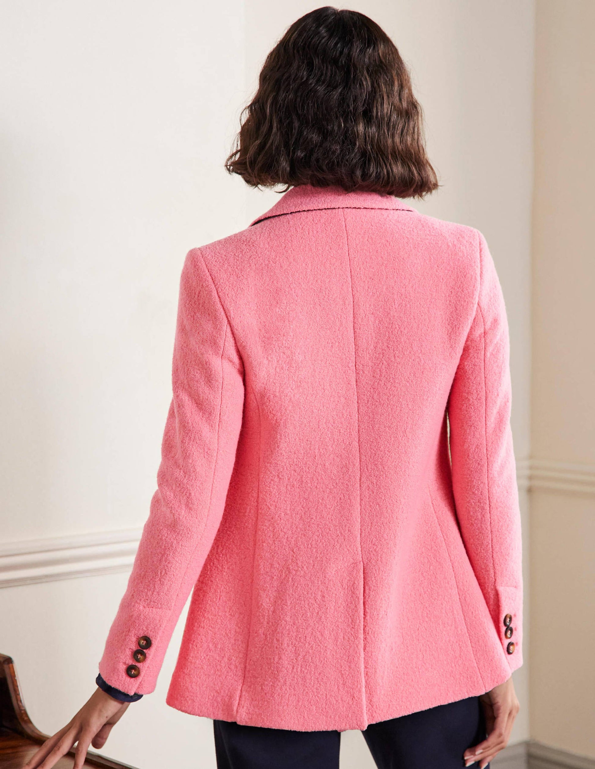 Bella Textured Wool Blazer-Azalea Pink-3