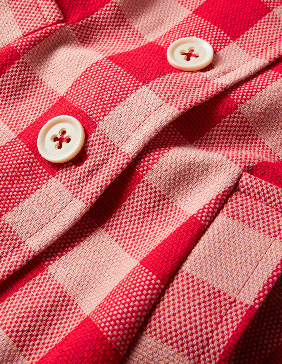 Bonnie Gingham Buttoned Coat-Pink/Red Gingham - Image 6