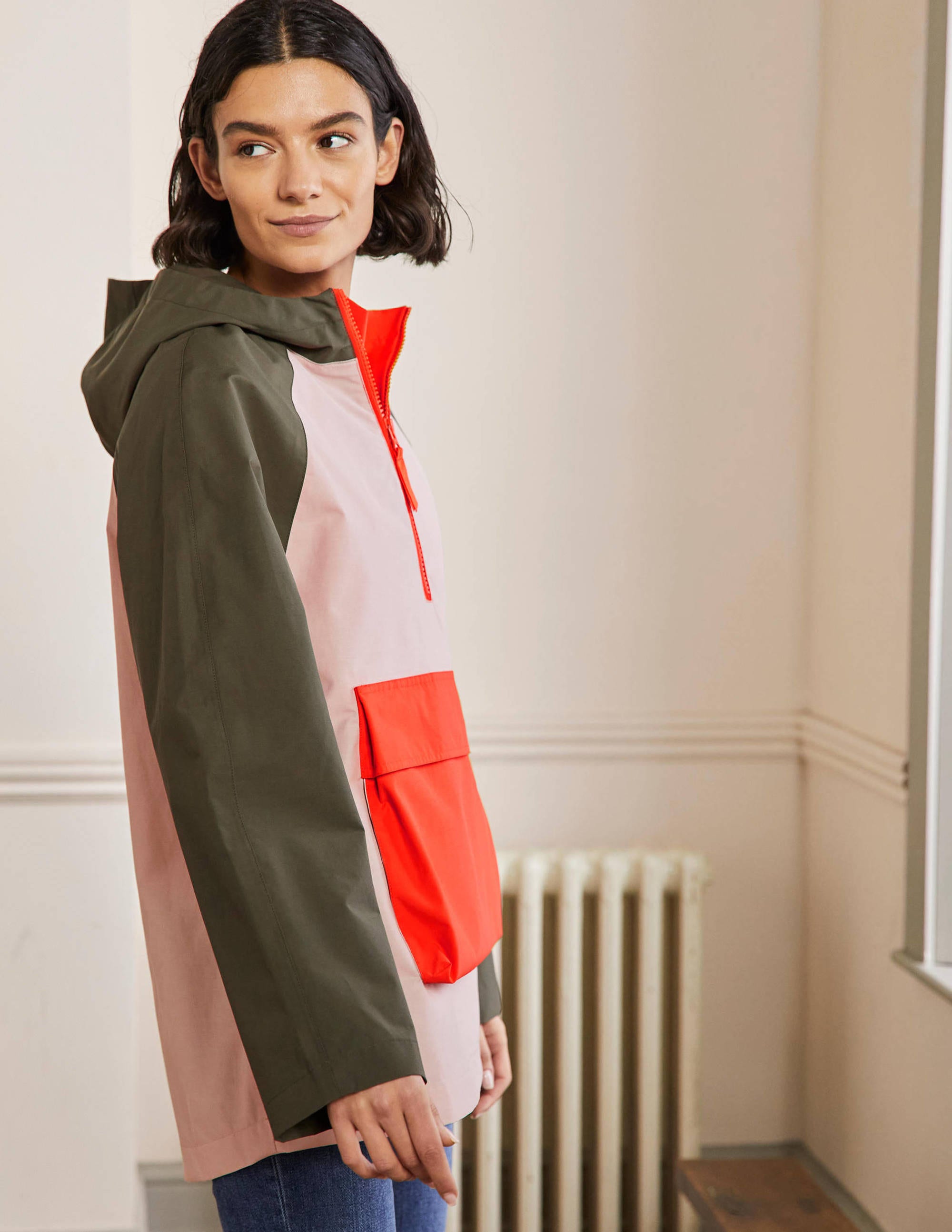 Belle Packaway Anorak-Milkshake/Khaki - Image 5