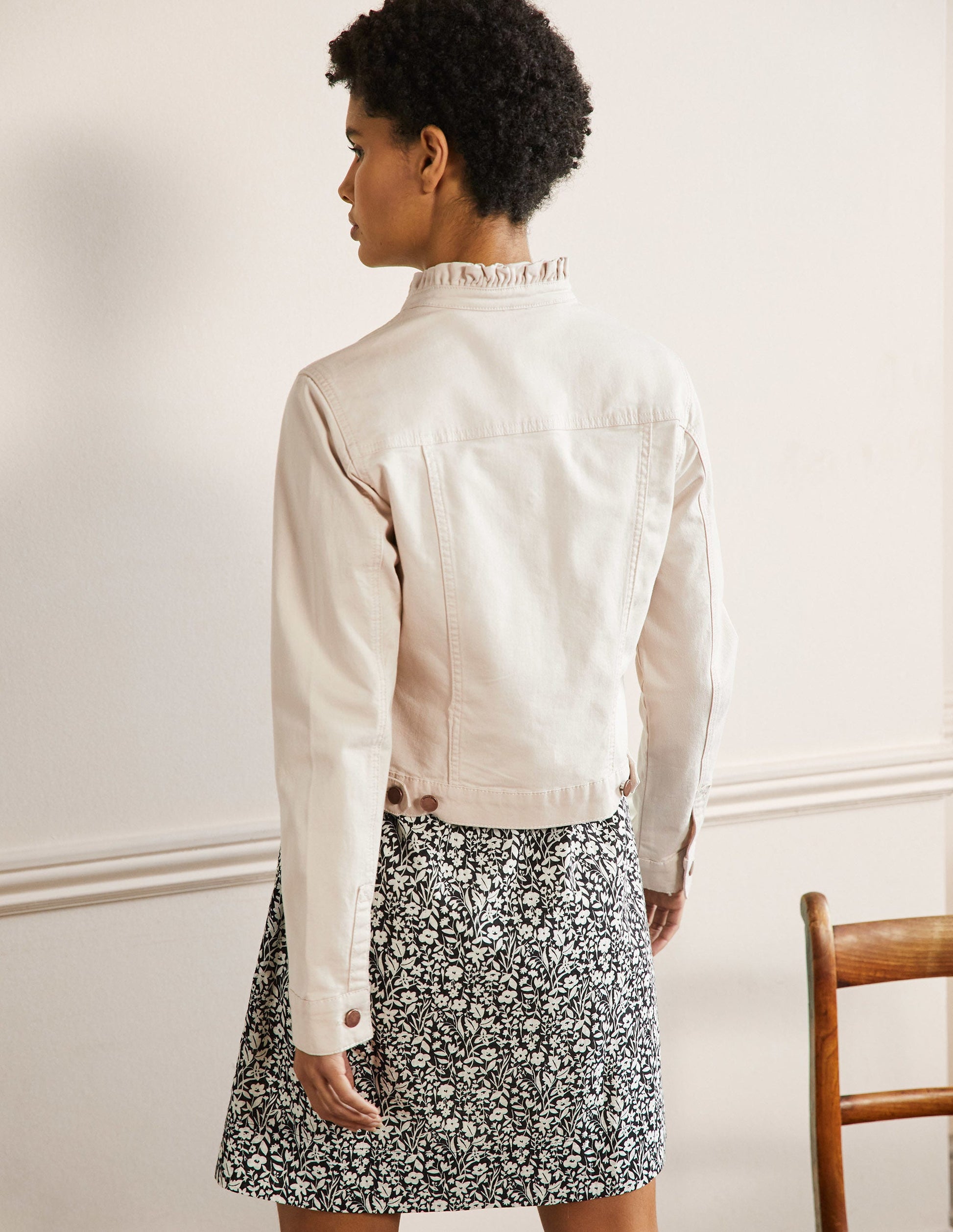 Carla Ruffle Collar Jacket-Oat Milk-3