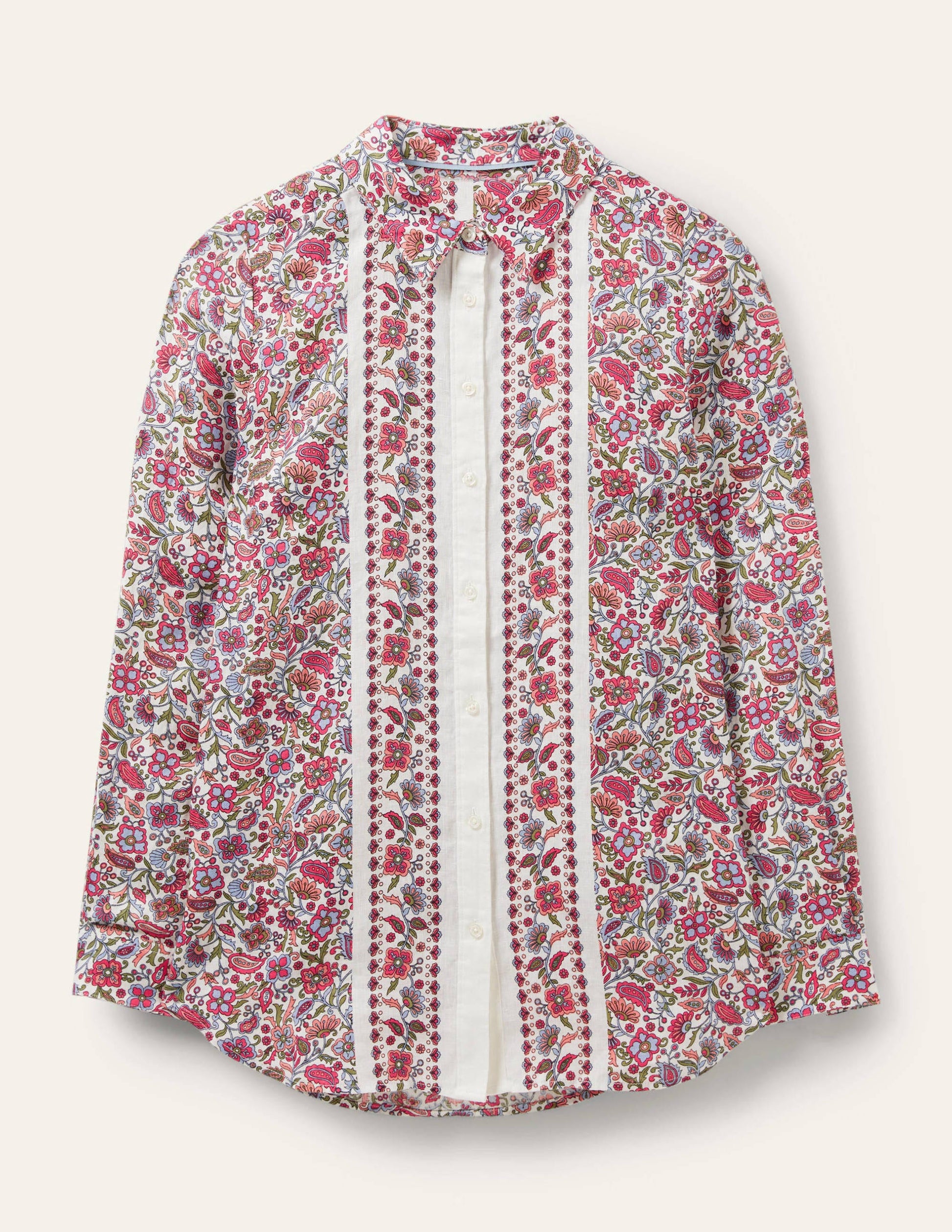 Linen Shirt-Ivory, Oriental Paradise-5