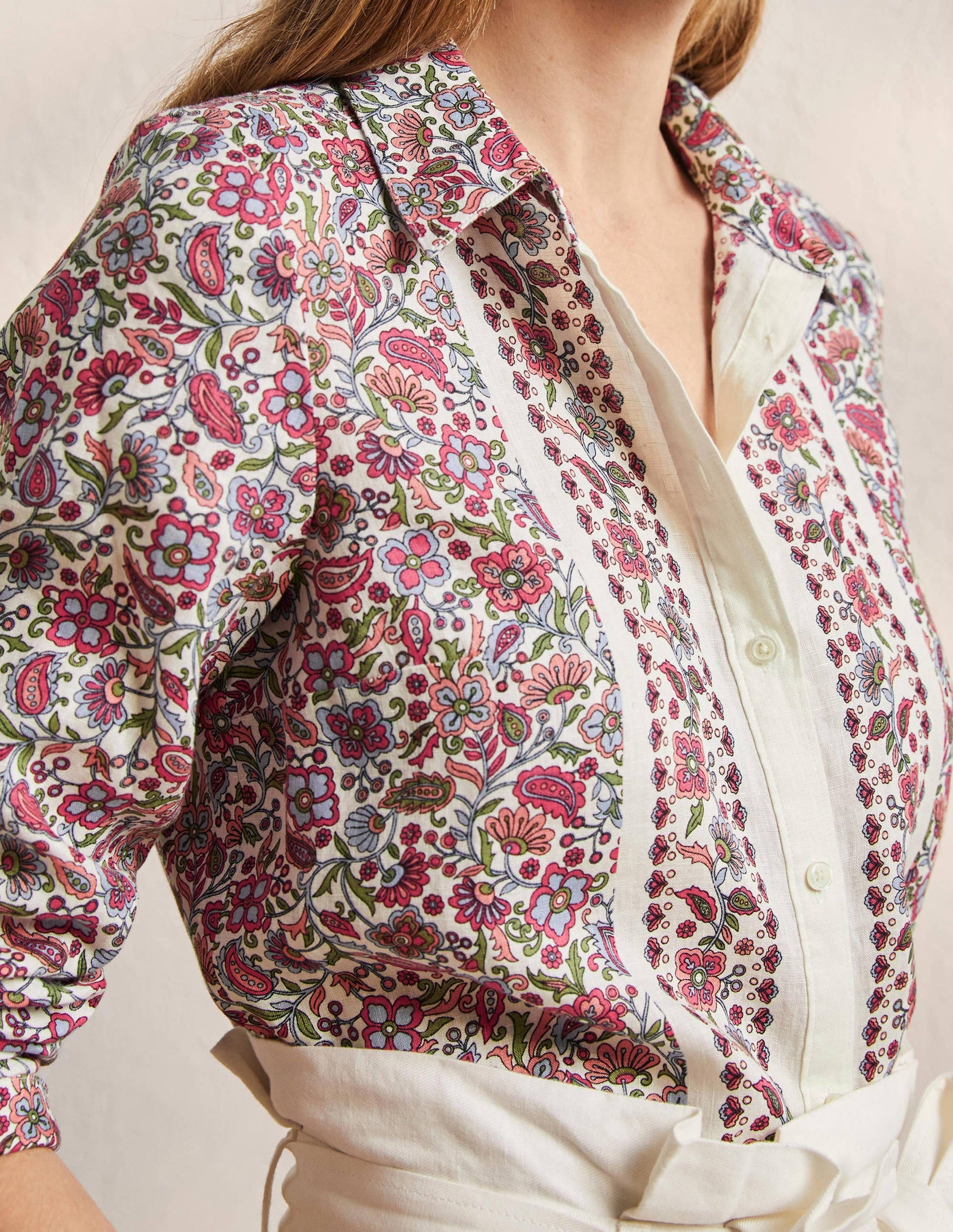 Linen Shirt-Ivory, Oriental Paradise-2