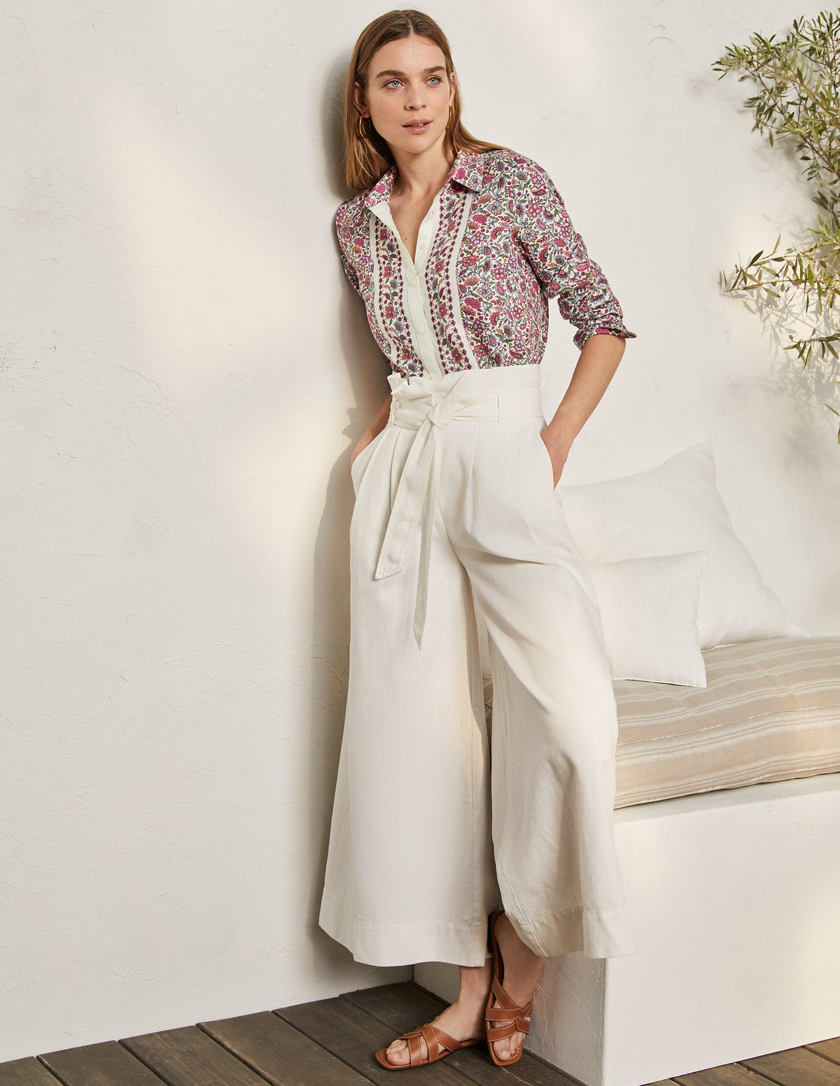 Linen Shirt-Ivory, Oriental Paradise-4