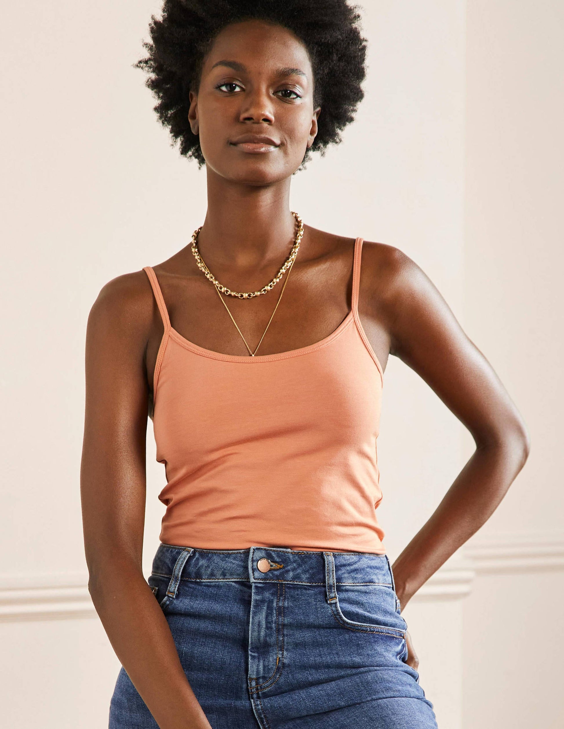 Plain Cami Top-Chalky Coral-1