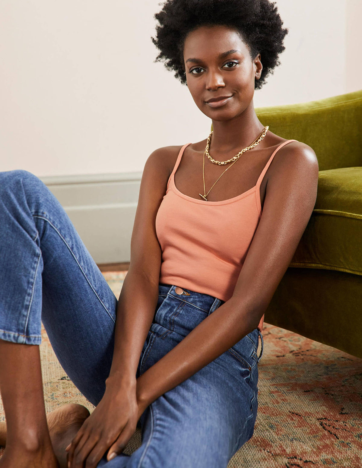Plain Cami Top-Chalky Coral - Image 4