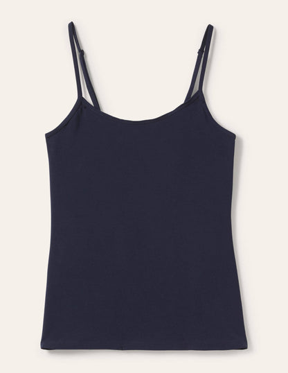 Plain Cami Top-Navy-11