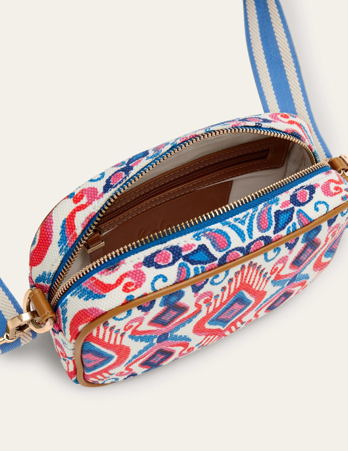 Canvas Crossbody Bag-Multi, Ikat Paradise - Image 2