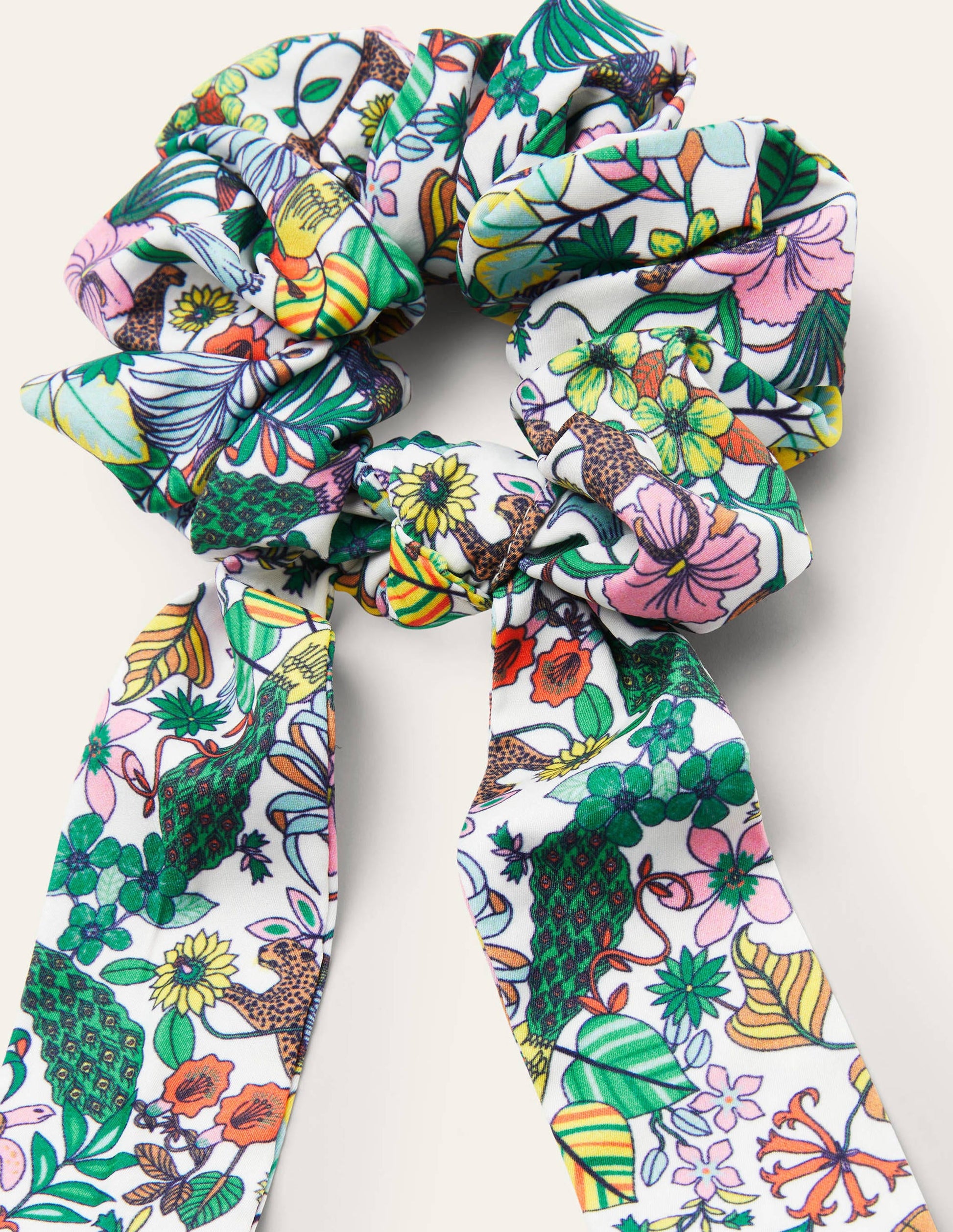 Scarf Hair Scrunchie-Multi, Exotic Paradise-2