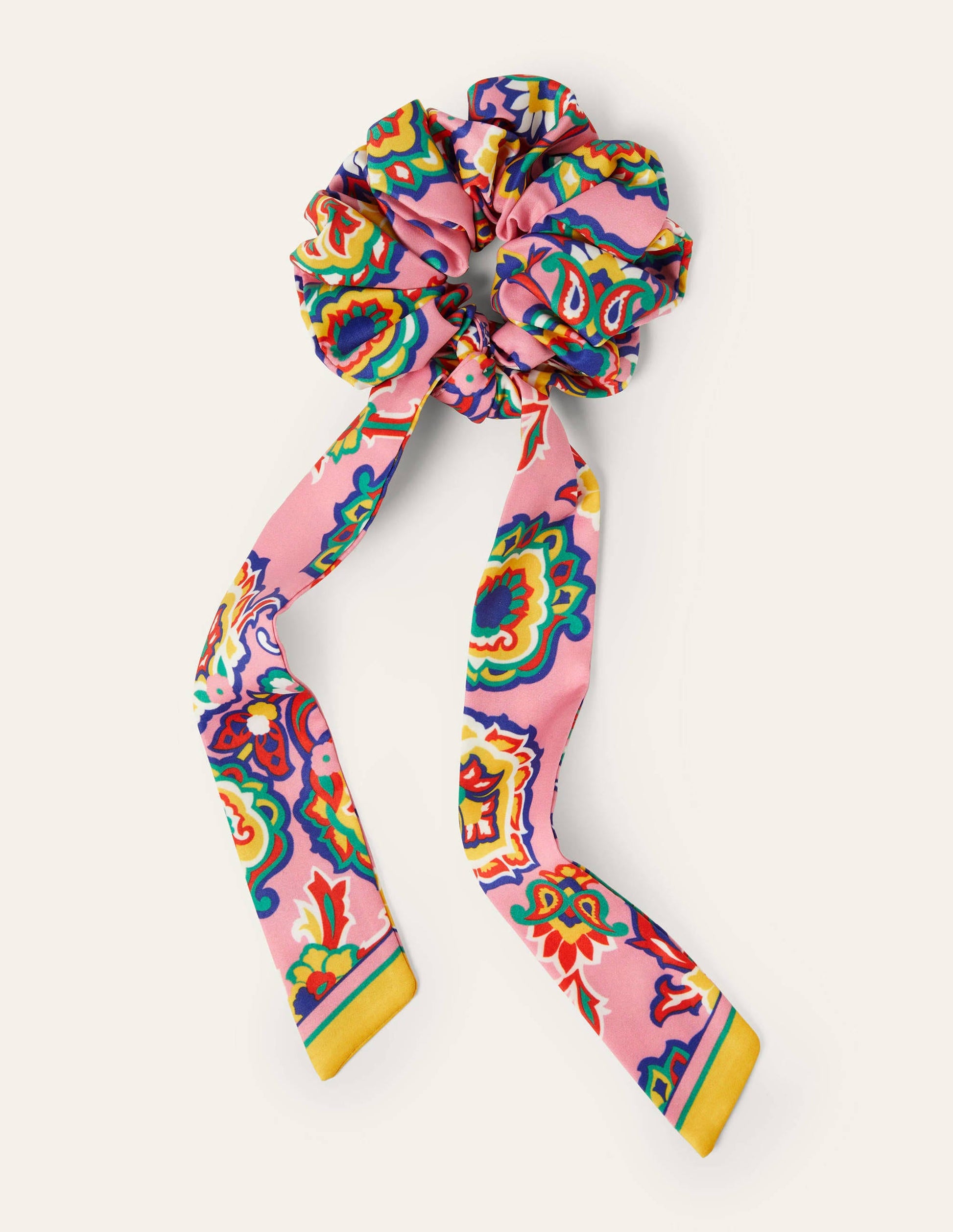 Scarf Hair Scrunchie-Azalea, Decorative Blooms-1