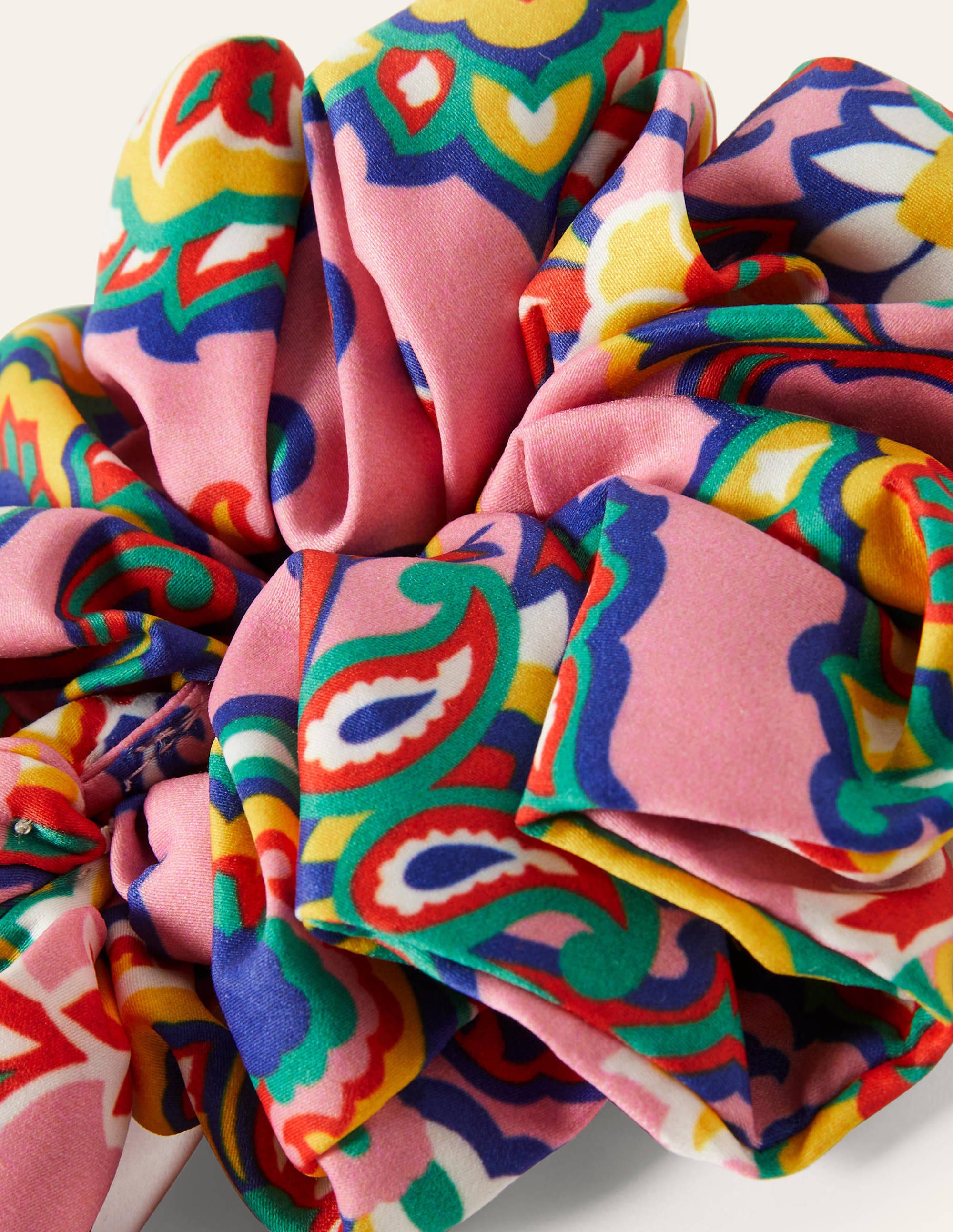 Scarf Hair Scrunchie-Azalea, Decorative Blooms - Image 2