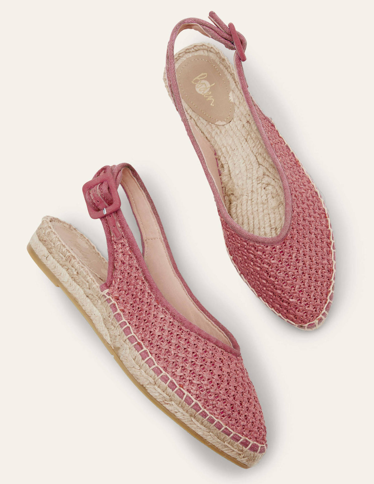 Slingback Espadrille Sandals-Woven Dusty Red-1