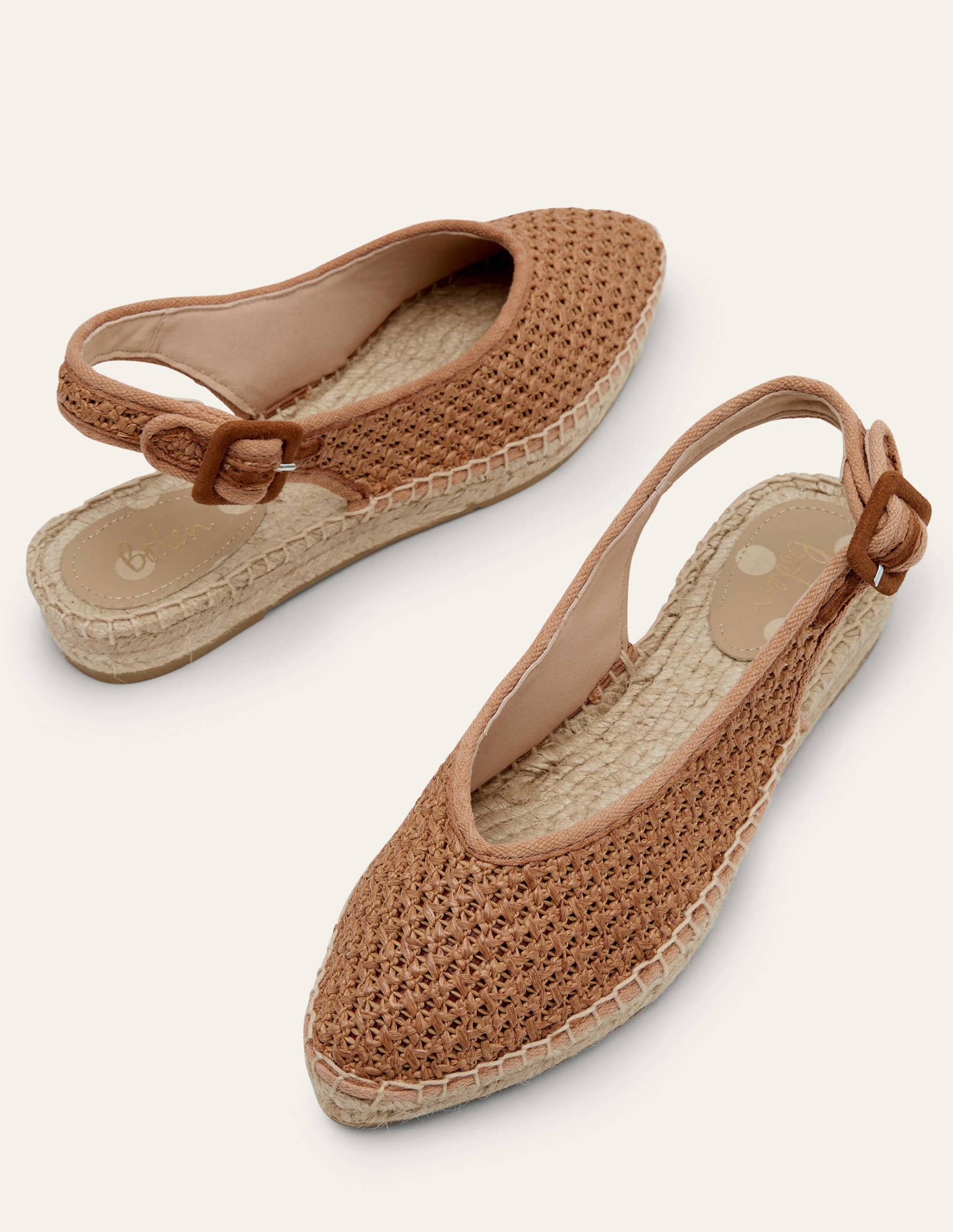 Slingback Espadrille Sandals-Woven Tan - Image 1