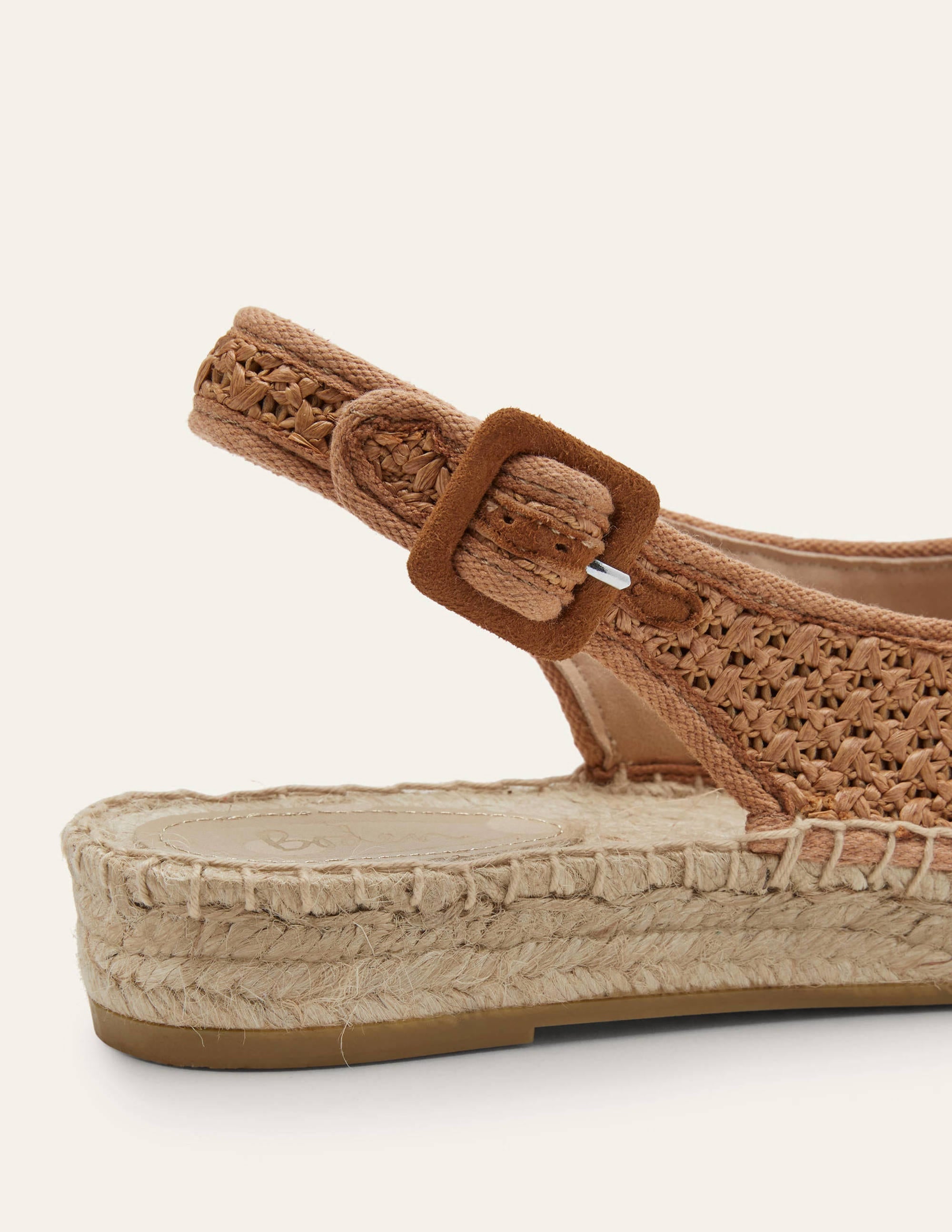 Slingback Espadrille Sandals-Woven Tan - Image 4