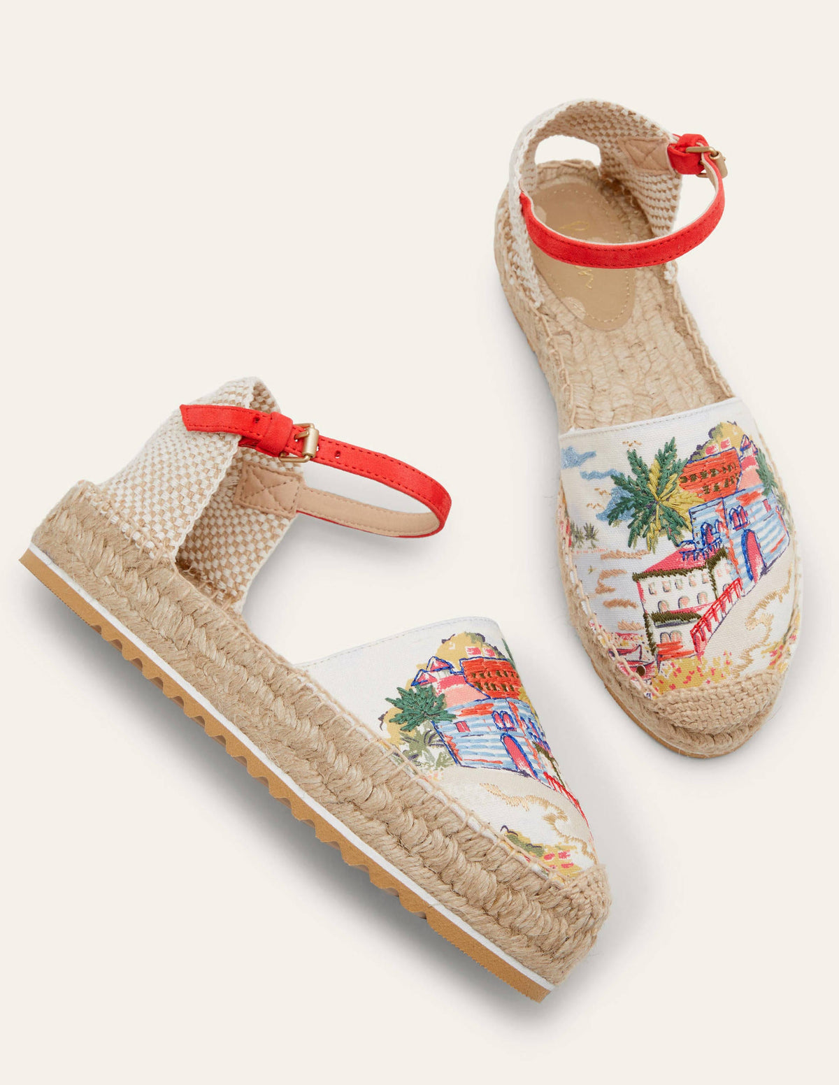 Flatform Espadrilles-Ivory, Paradise Bay - Image 1