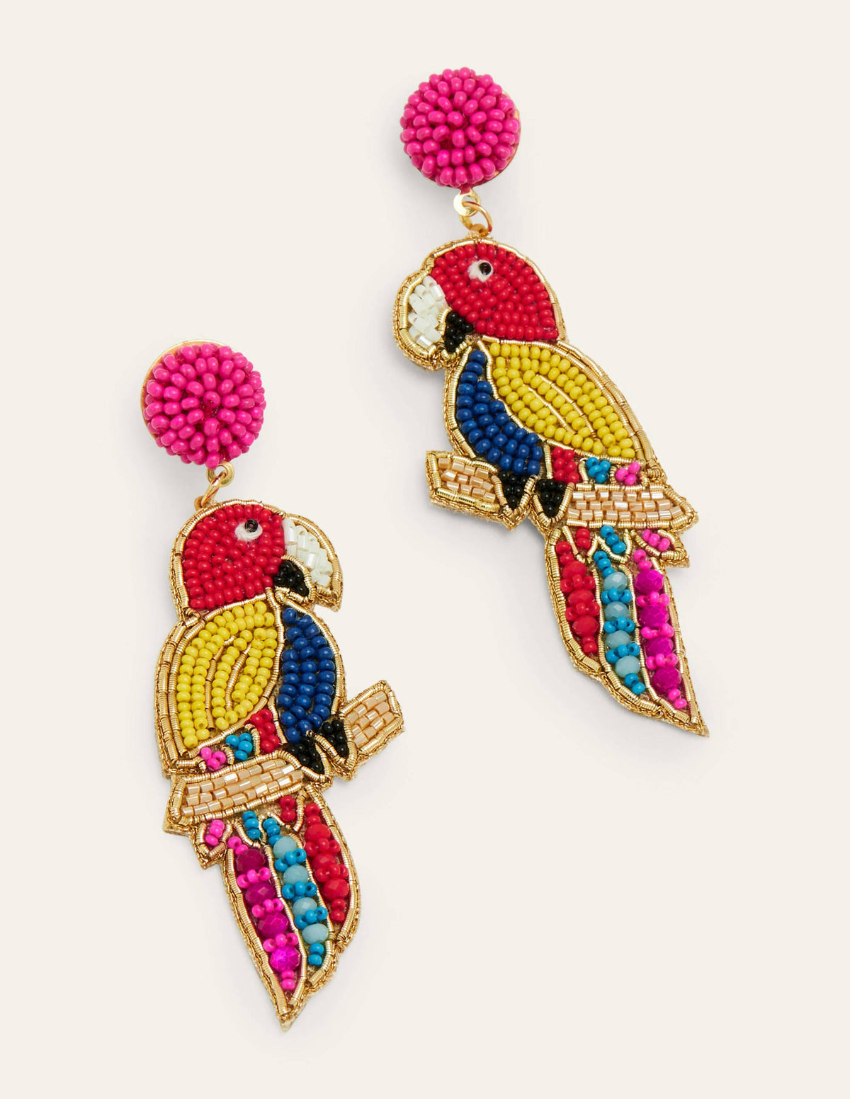 Beaded Earrings-Parrot - Image 1