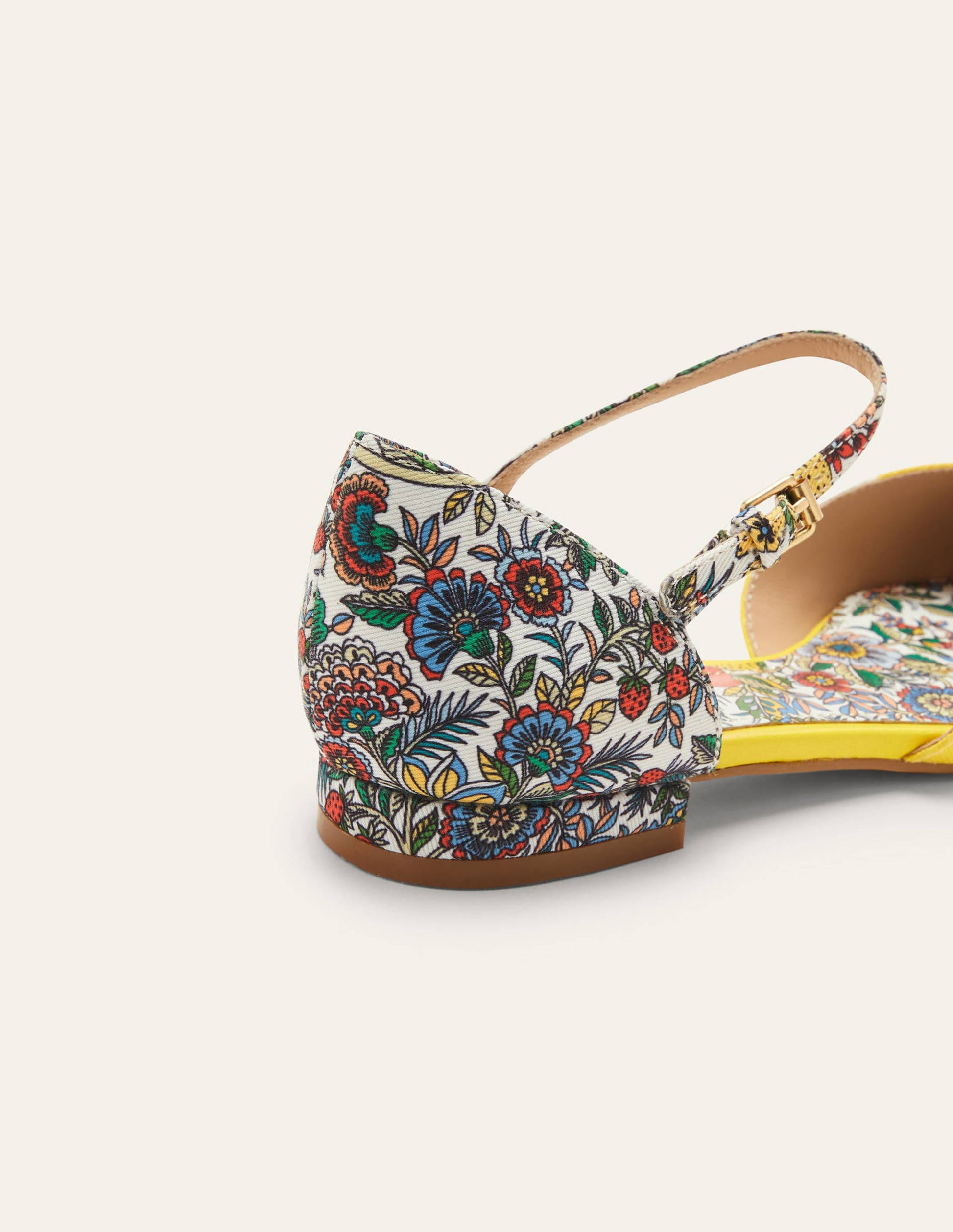 Printed Canvas Flat Pumps-Lemon Fizz/Tropic Meadow-3