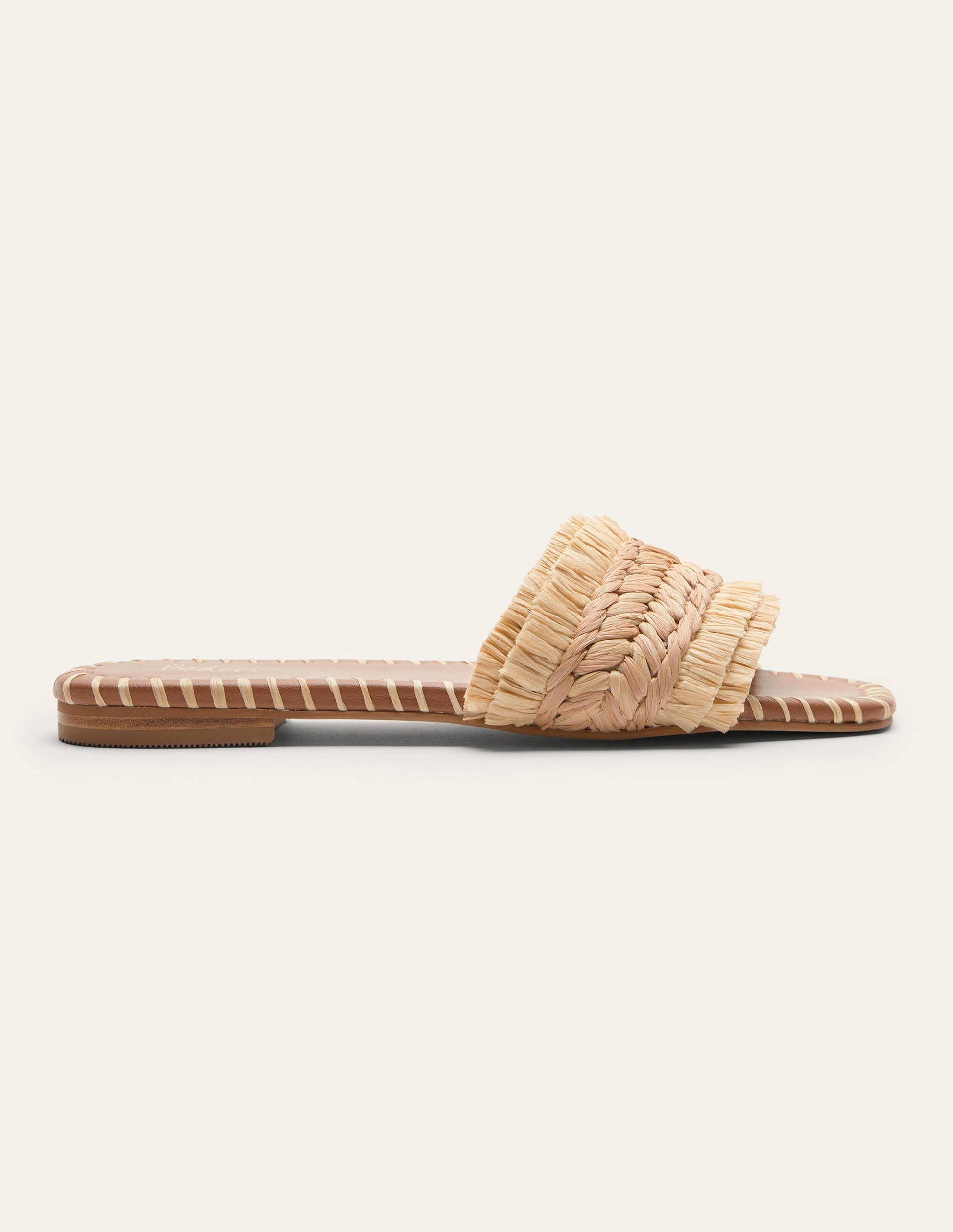 Raffia Flat Sandals-Neutral-2