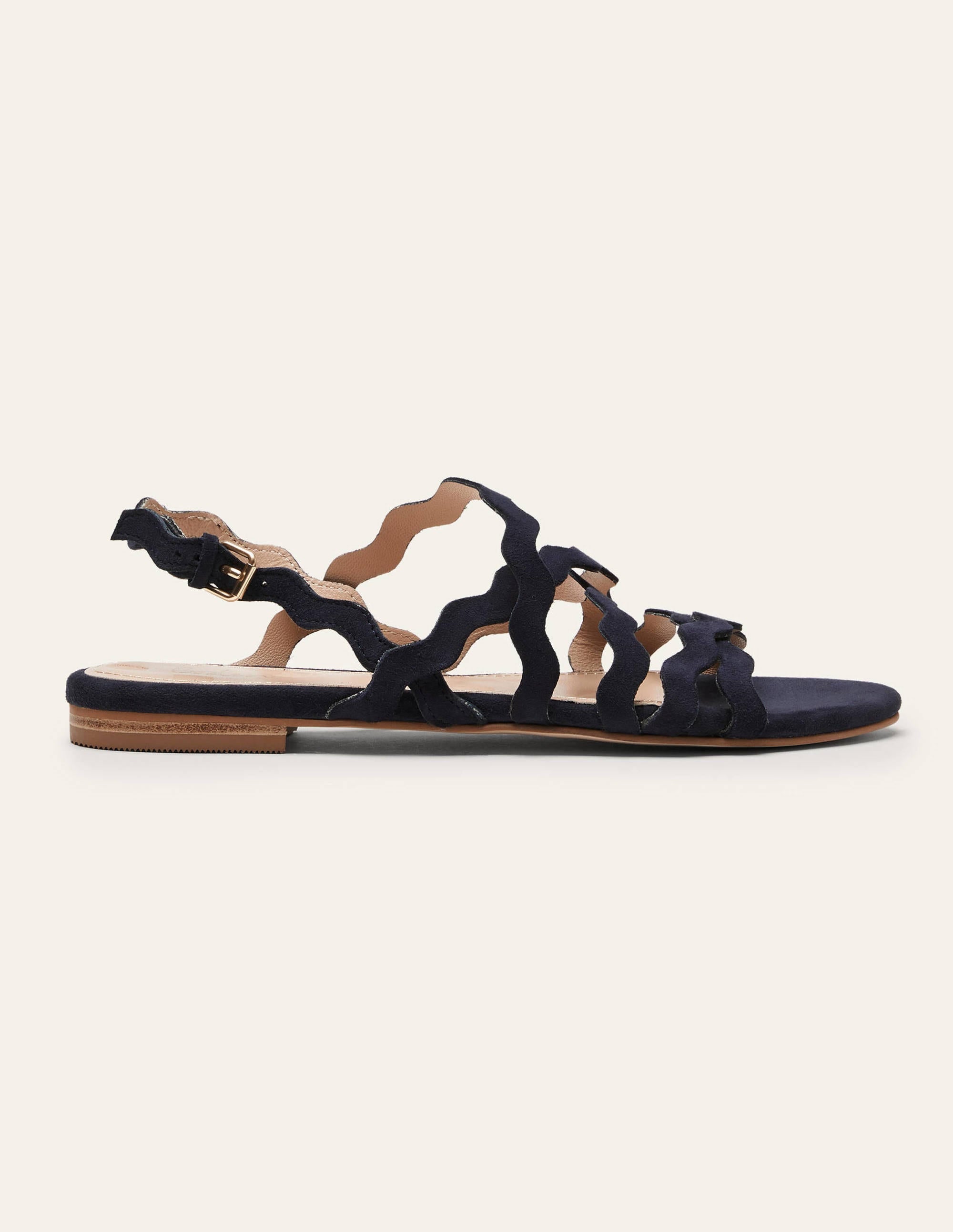 Multi Strap Flat Sandals-Navy - Image 2