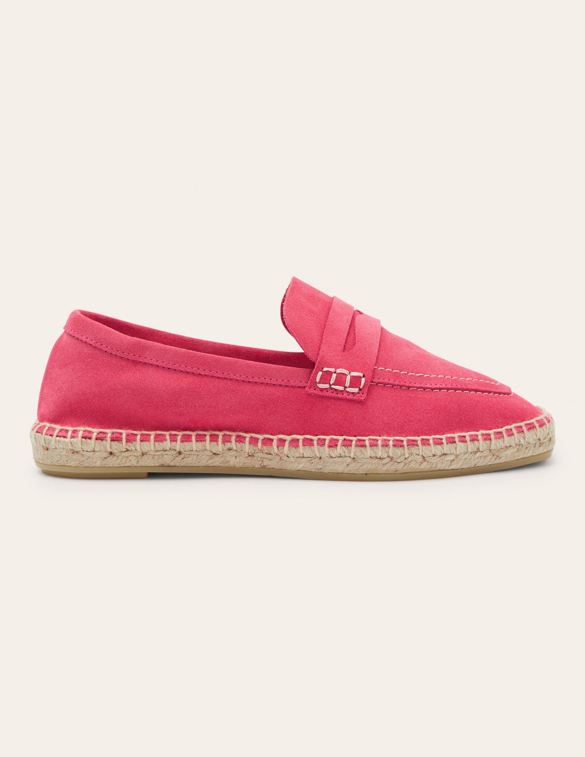 Suede Loafer Espadrilles-Rambling Rose - Image 2