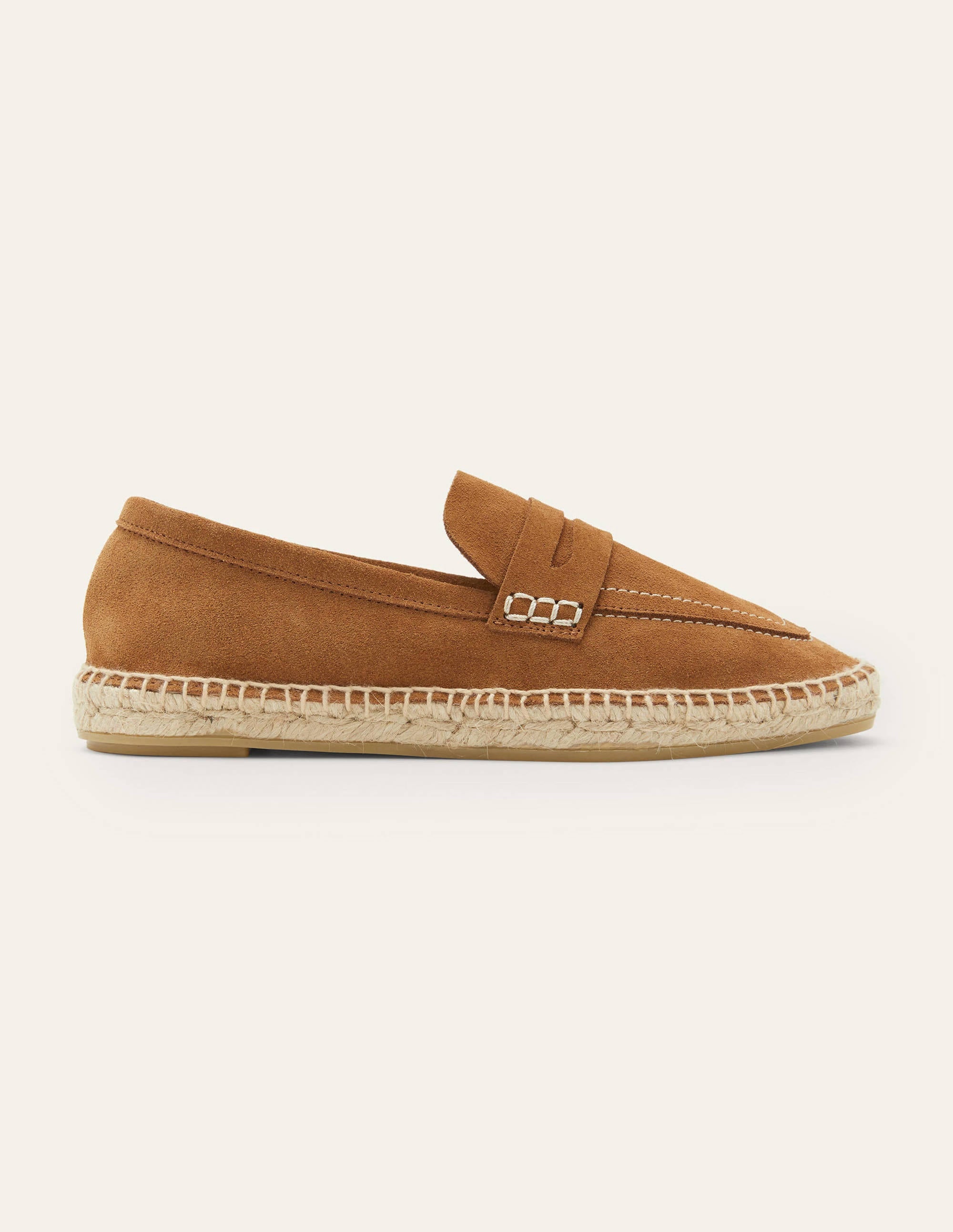 Suede Loafer Espadrilles-Tan - Image 2