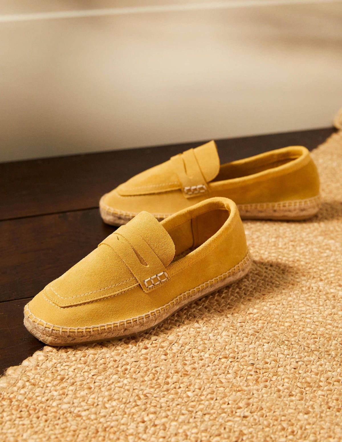 Suede Loafer Espadrilles-Honeycomb-1