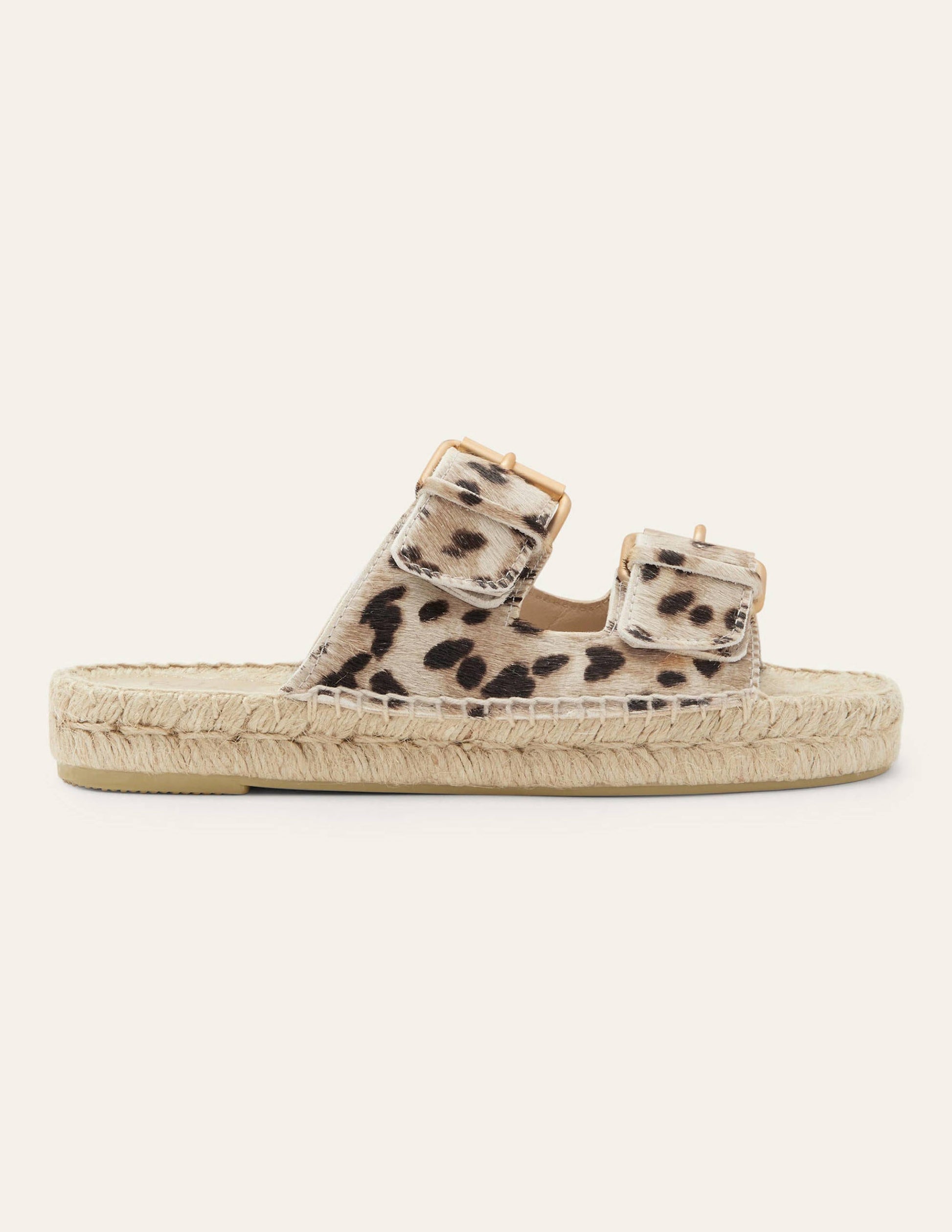 Buckle Espadrille Sandals-Neutral Leopard-2