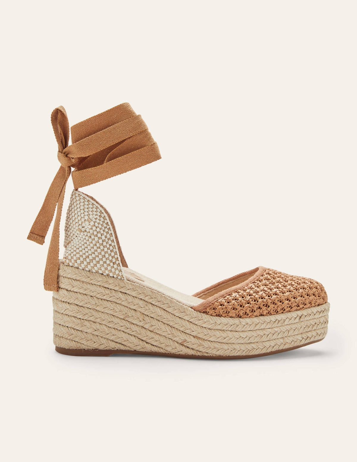 High Espadrille Wedges-Tan Woven-2