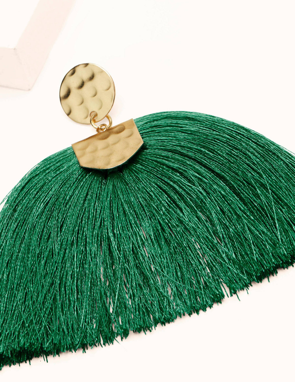 Tassel Earrings-Green Lagoon - Image 2
