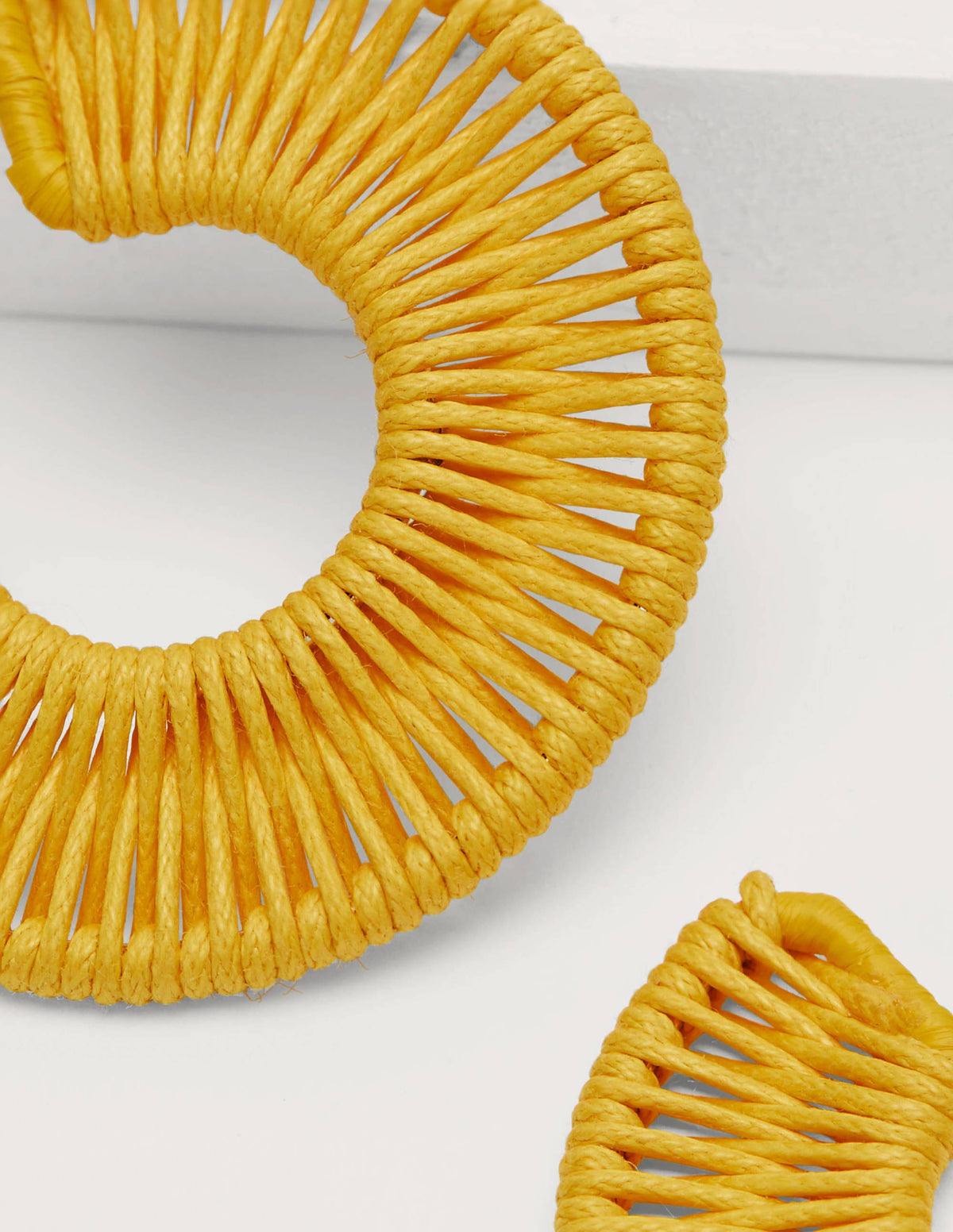 Woven Hoop Earrings-Honeycomb - Image 2