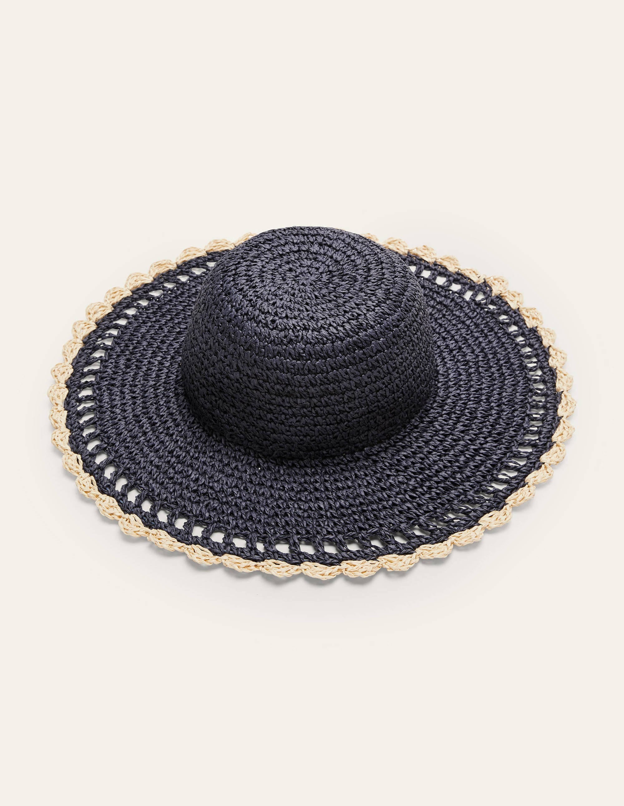Sun Hat-Navy/Natural - Image 1