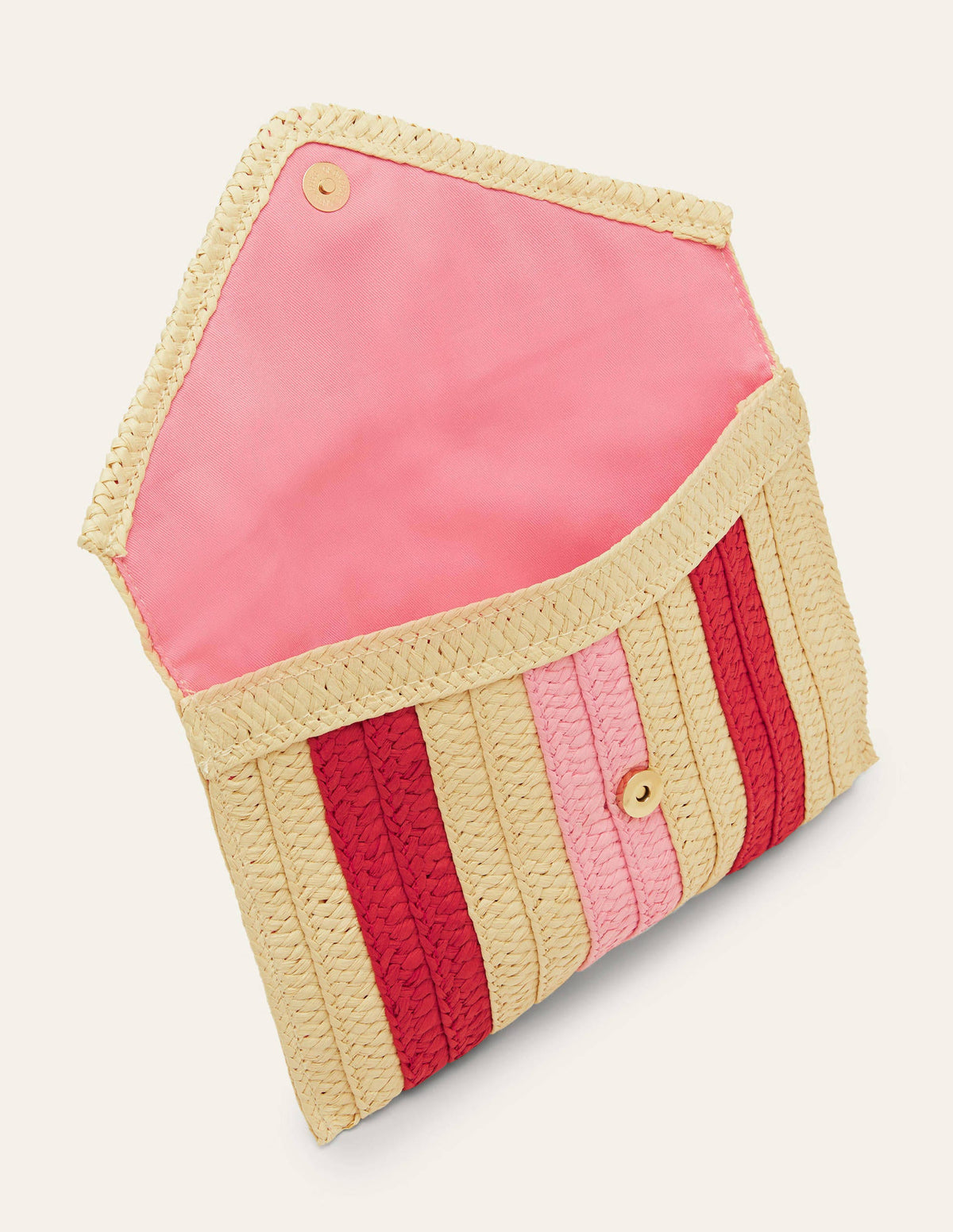 Striped Envelope Clutch-Multi Stripe - Image 4
