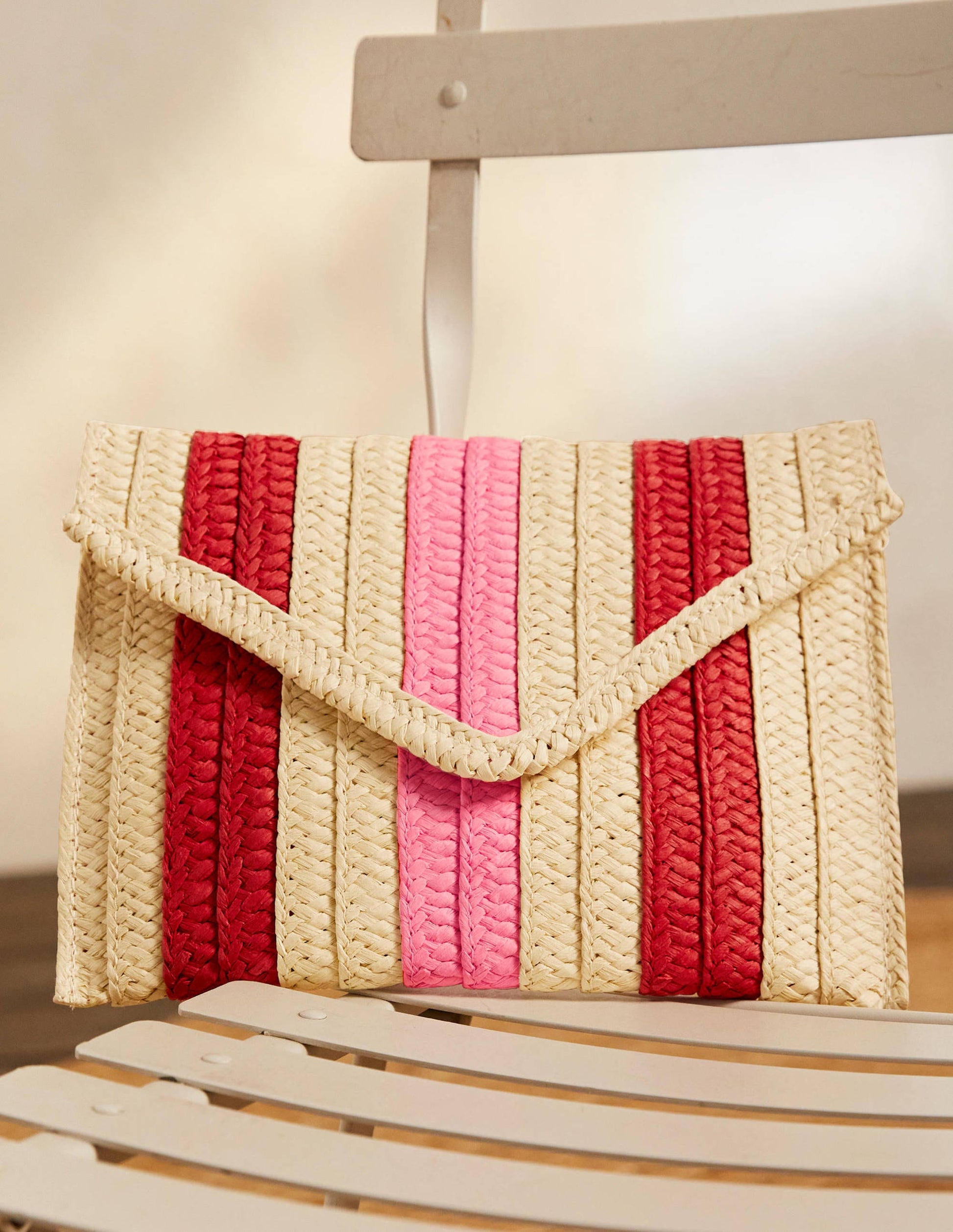 Striped Envelope Clutch-Multi Stripe-1