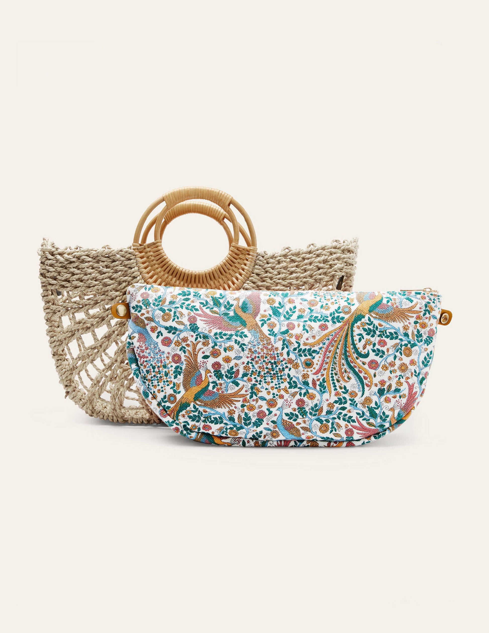 Hand Held Basket Bag-Natural-2